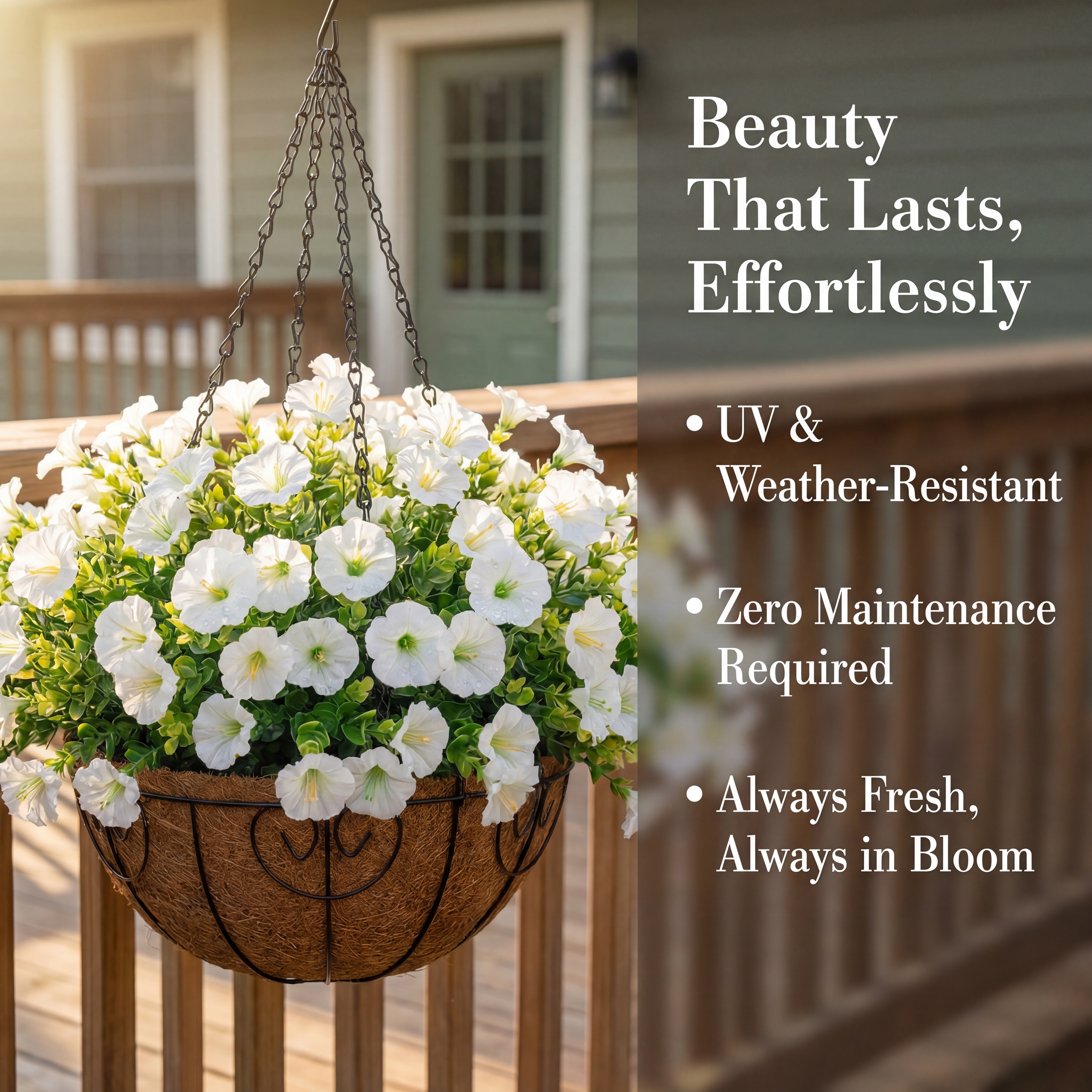 Full Bloom Hanging Morning Glory Basket