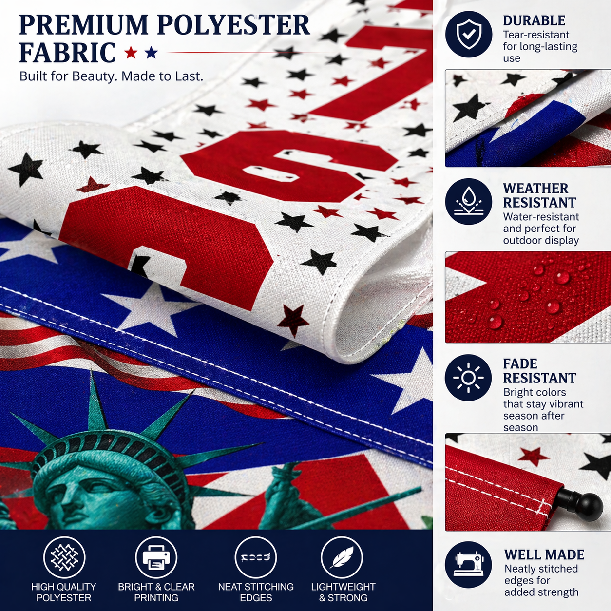 Patriotic Vertical Door Banners Set – 1776 & 2026 Decor