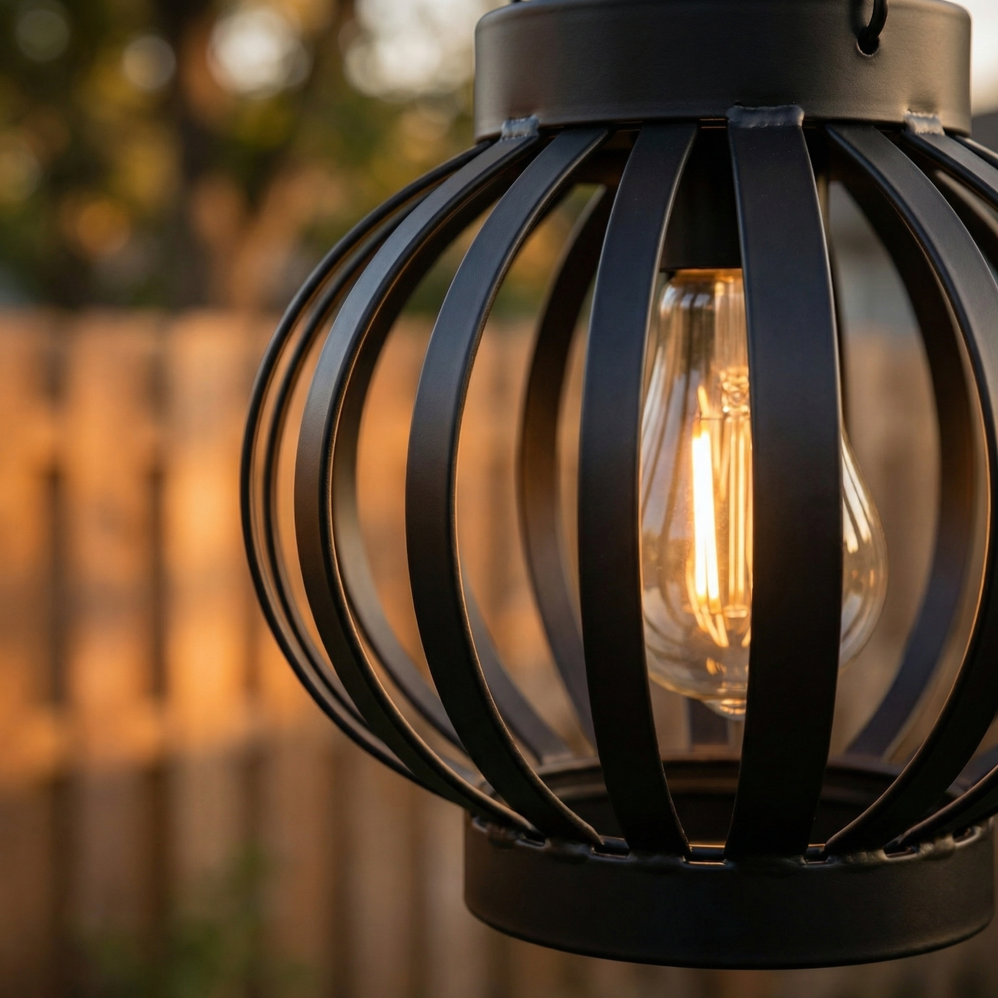 Solar Iron Lantern – Vintage Outdoor Hanging Light for Garden & Patio