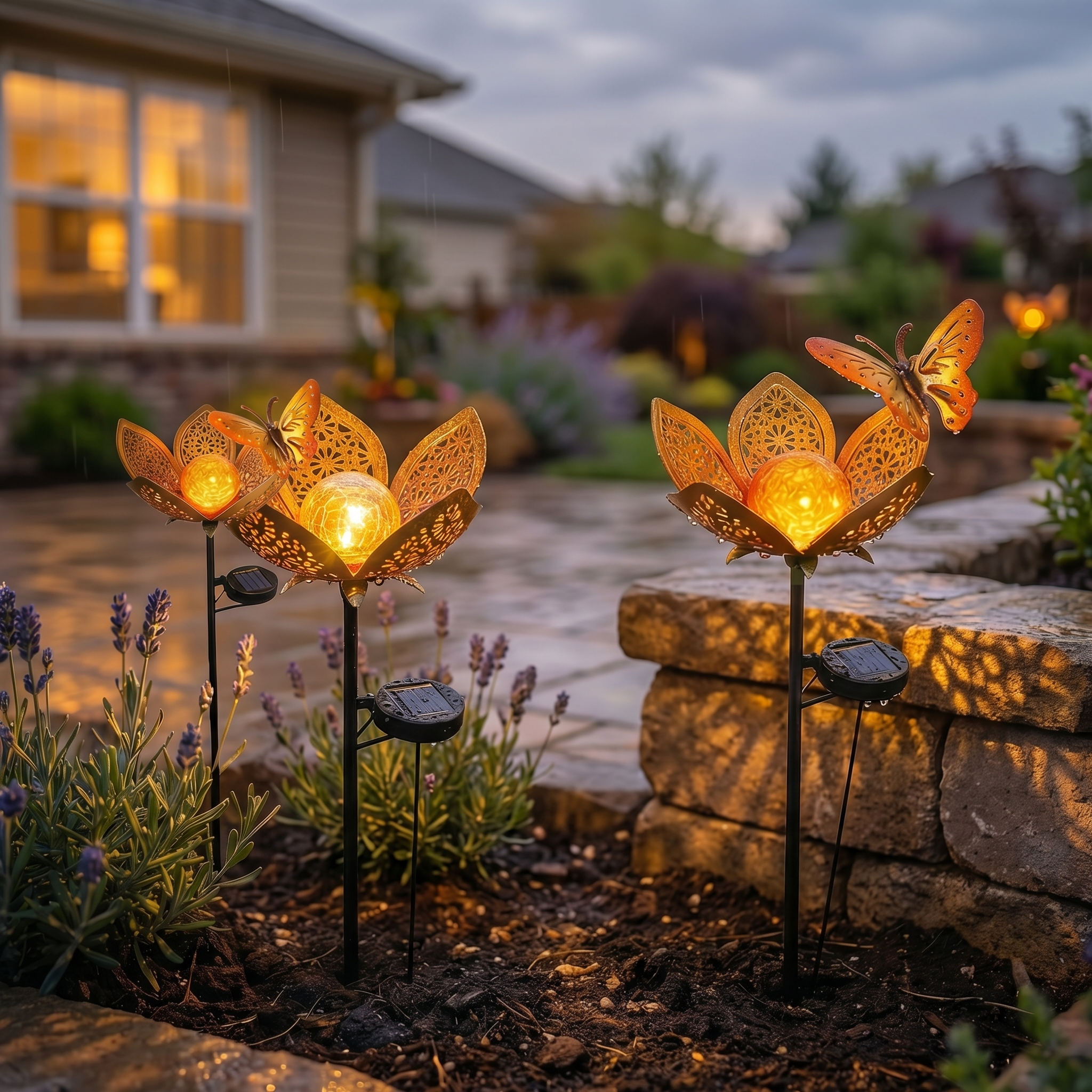 Solar Butterfly Garden Stake Light – Waterproof Decorative Outdoor Flower Lamp