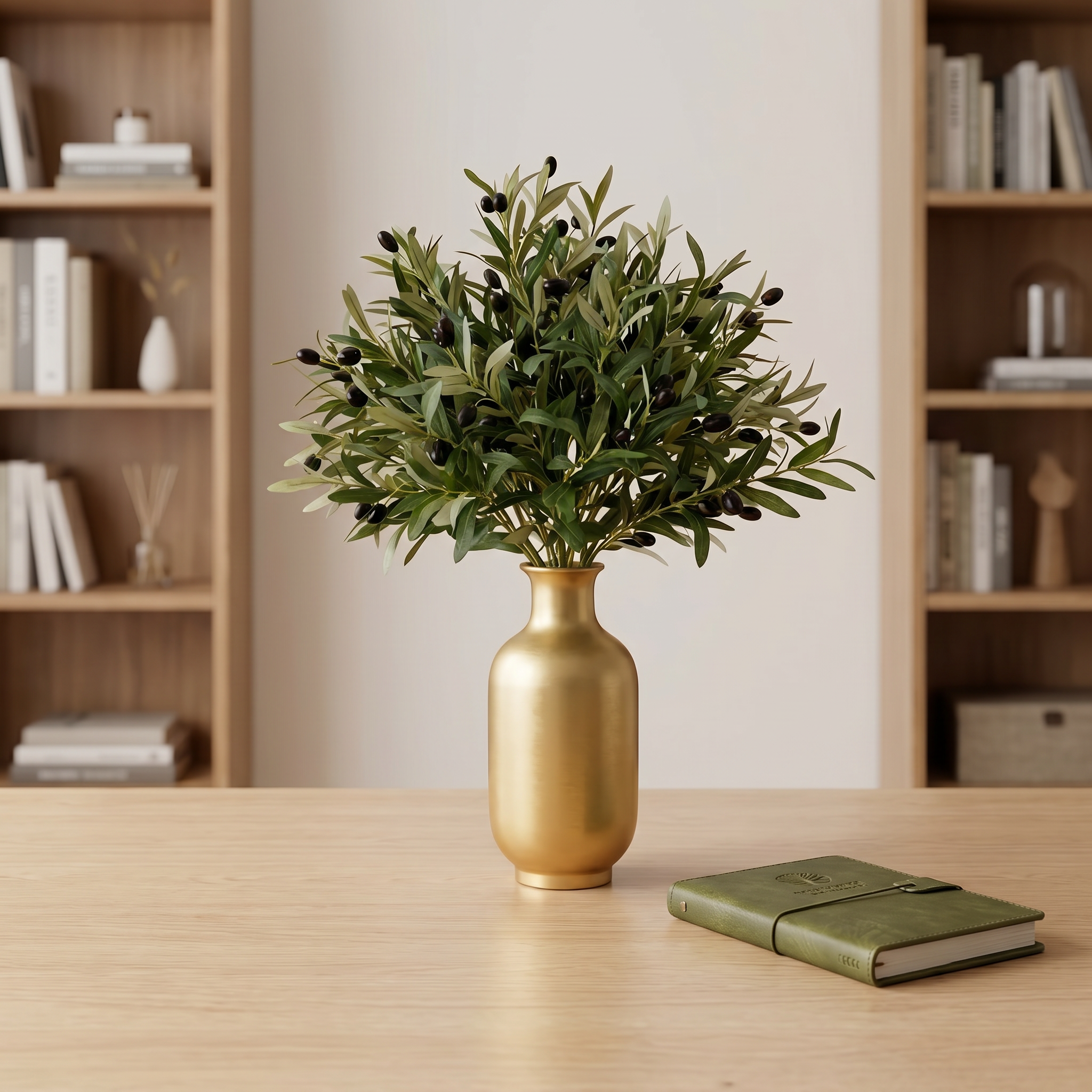 Premium Faux Olive Branches with Fruit