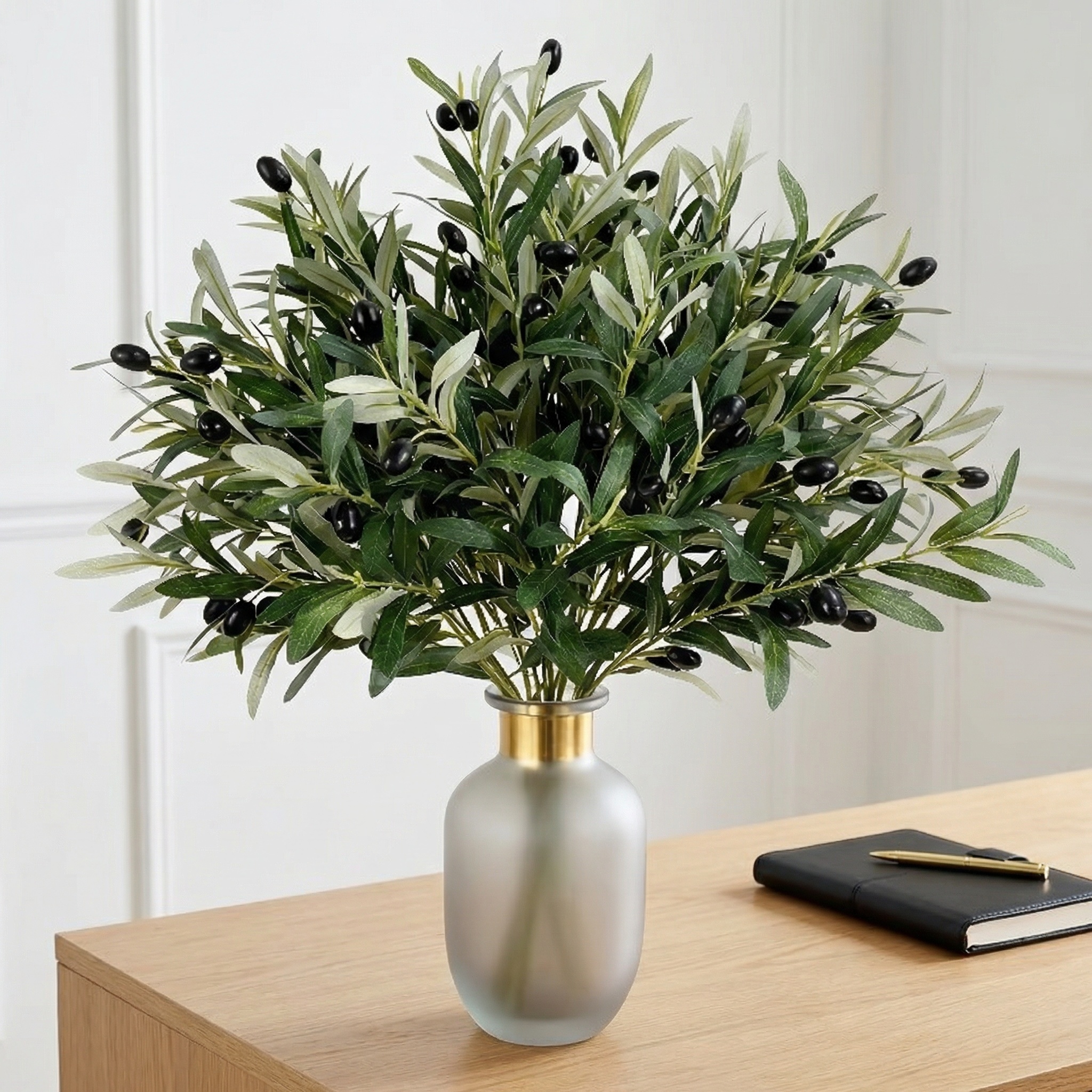Premium Faux Olive Branches with Fruit