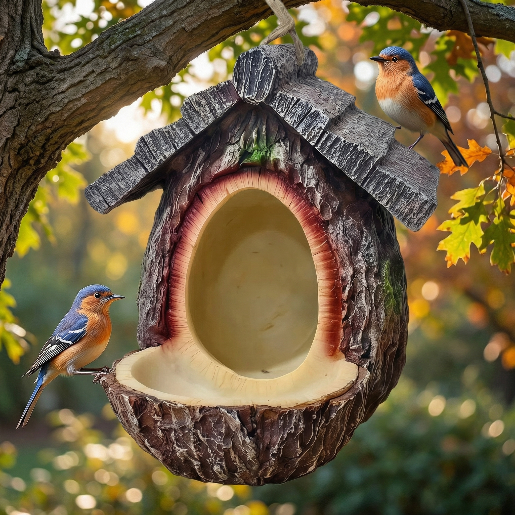 Hanging bird feeder ornament small bird feeder garden