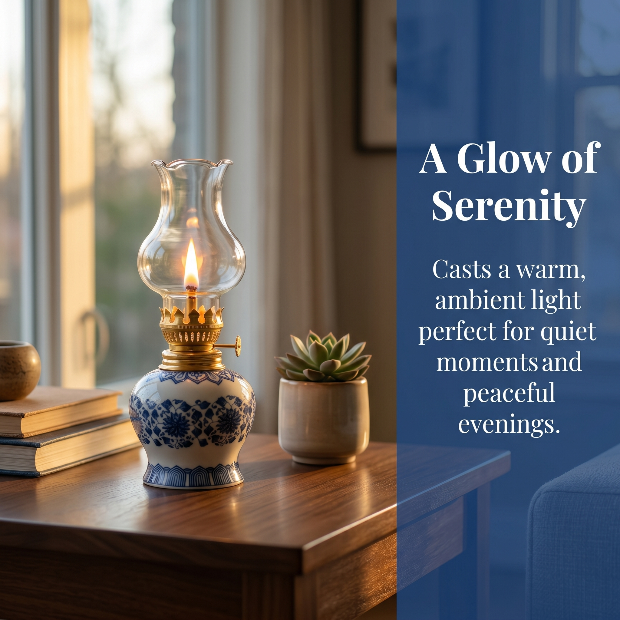 Vintage Ceramic Oil Lamp Ambient Night Light