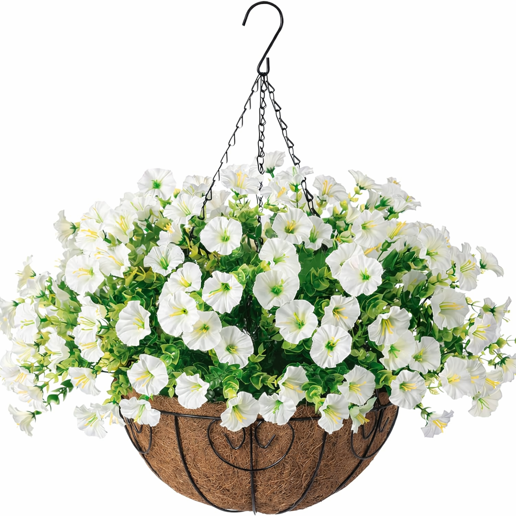 Full Bloom Hanging Morning Glory Basket