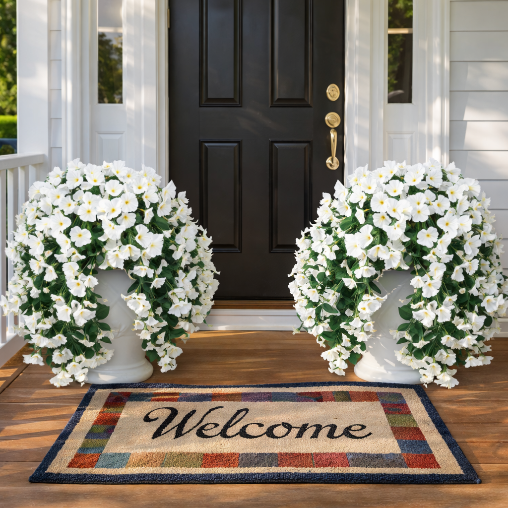 UV-Resistant Artificial Morning Glory Hanging Arrangement