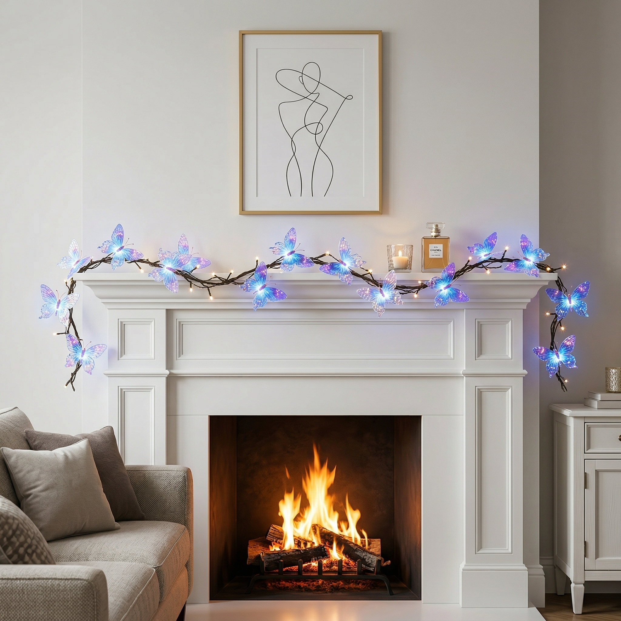 DIY Butterfly LED Branch Lights – Bendable Fairy String Lights for Cozy Home Decor