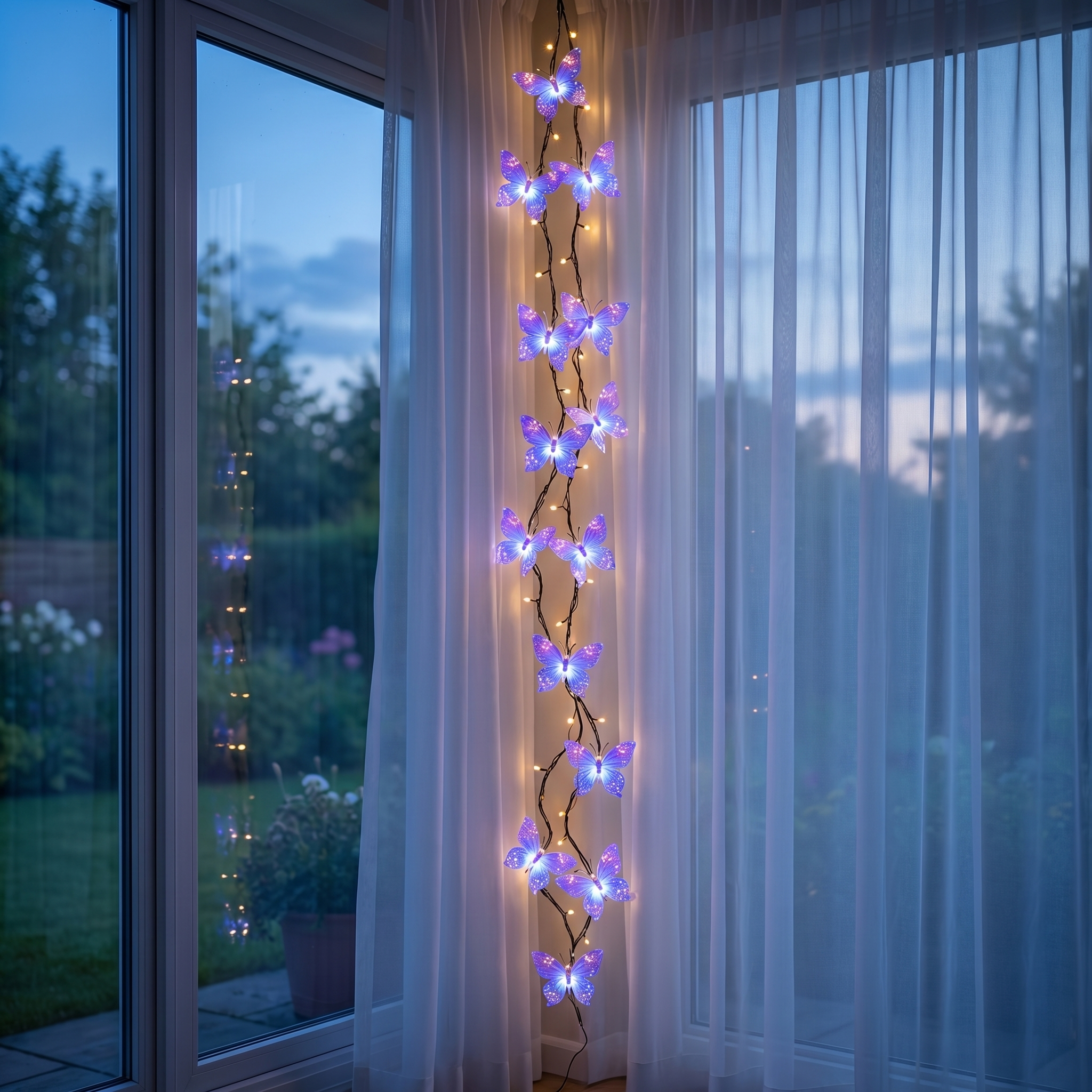 DIY Butterfly LED Branch Lights – Bendable Fairy String Lights for Cozy Home Decor