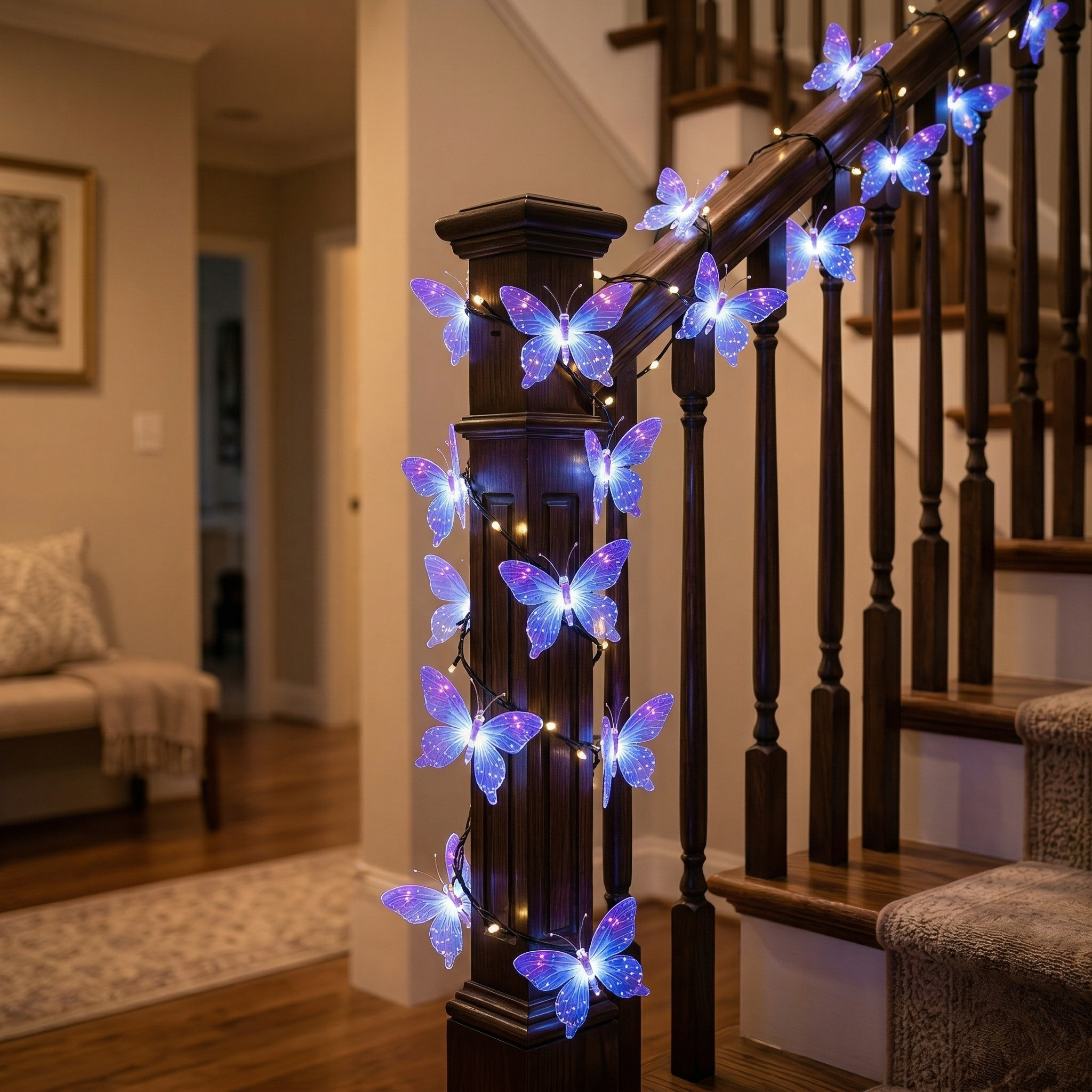 DIY Butterfly LED Branch Lights – Bendable Fairy String Lights for Cozy Home Decor