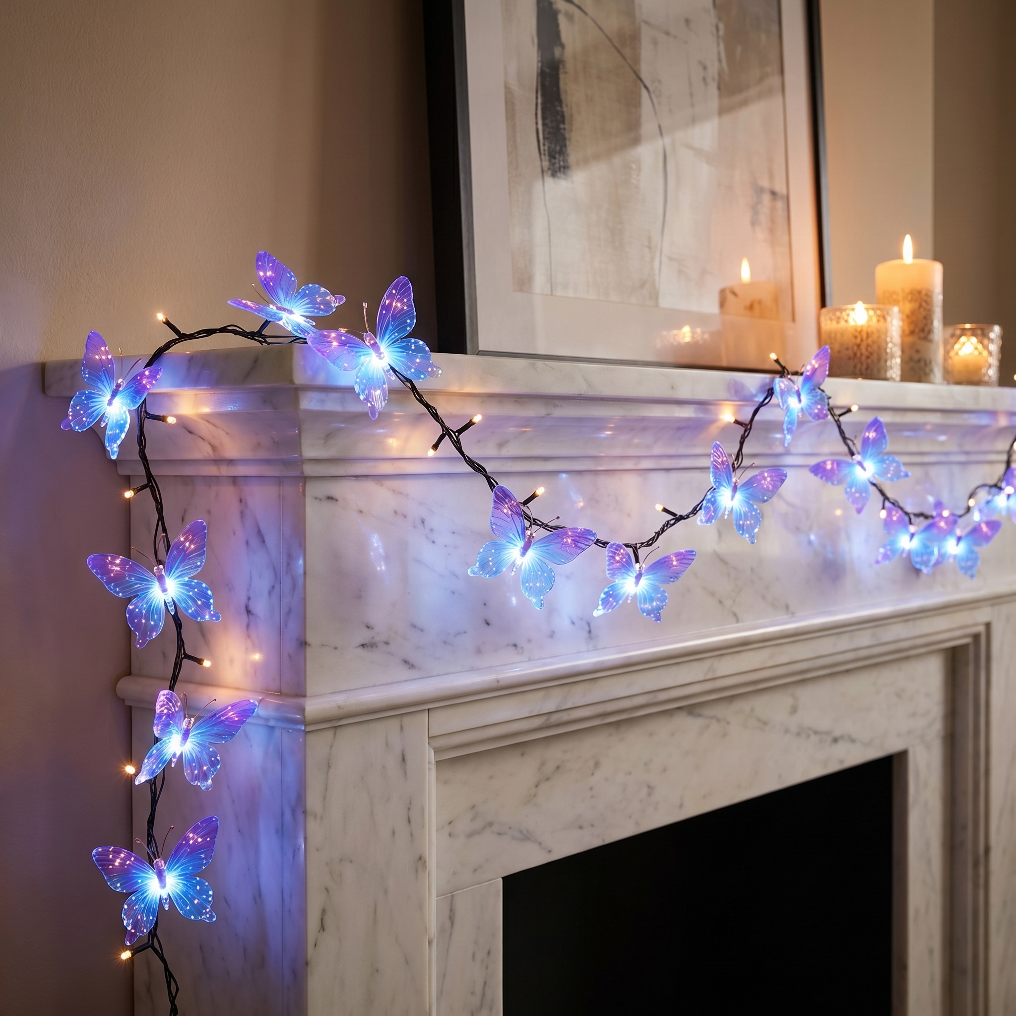 DIY Butterfly LED Branch Lights – Bendable Fairy String Lights for Cozy Home Decor
