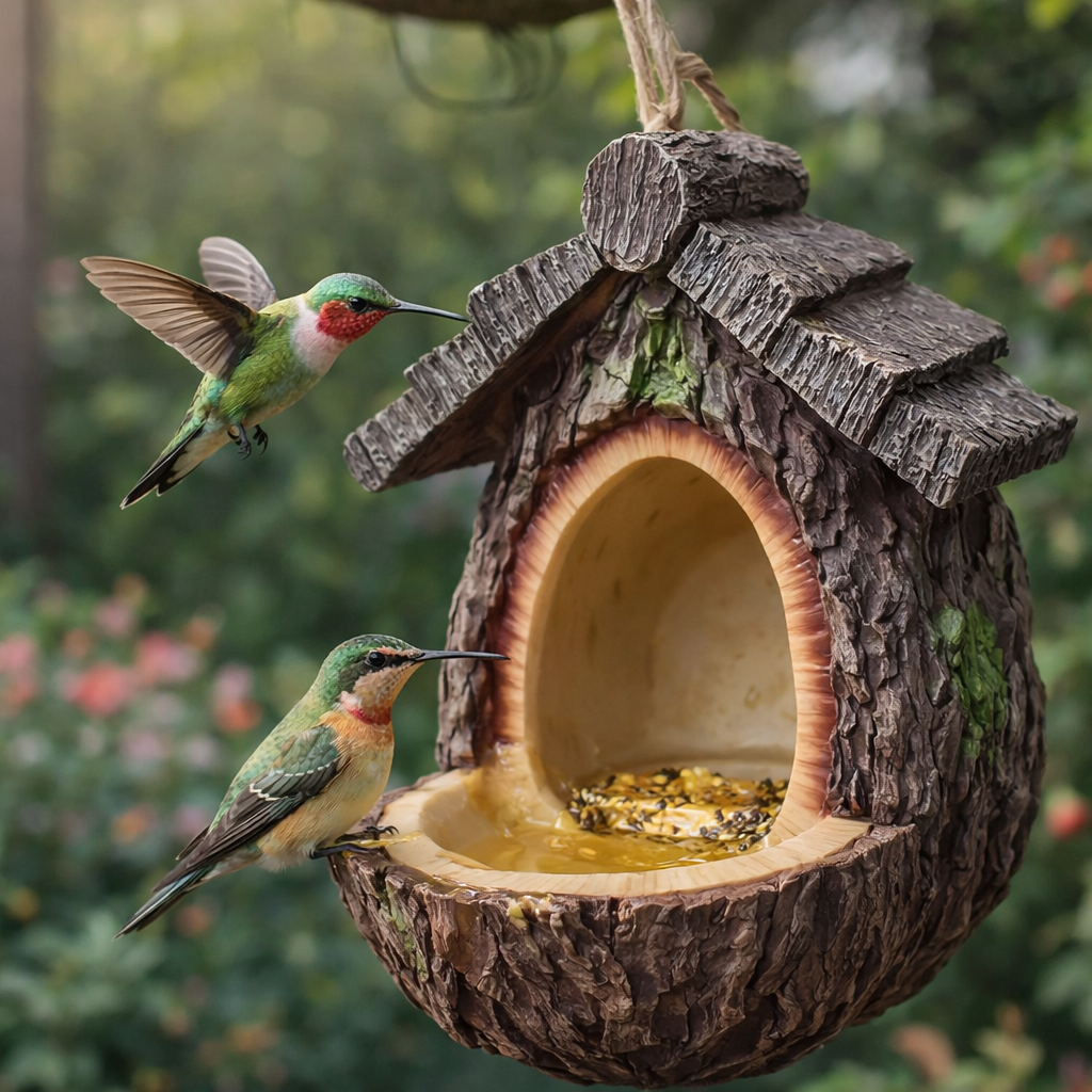 Hanging bird feeder ornament small bird feeder garden