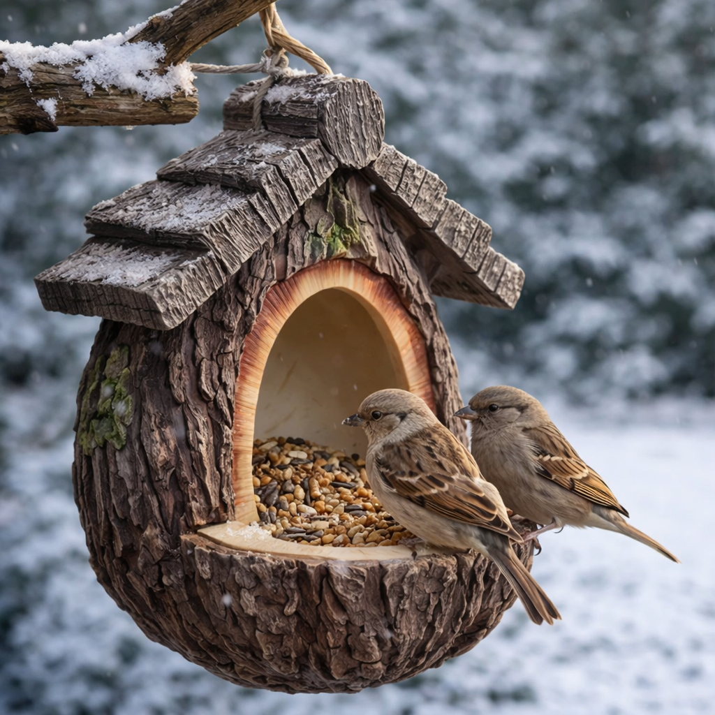 Hanging bird feeder ornament small bird feeder garden