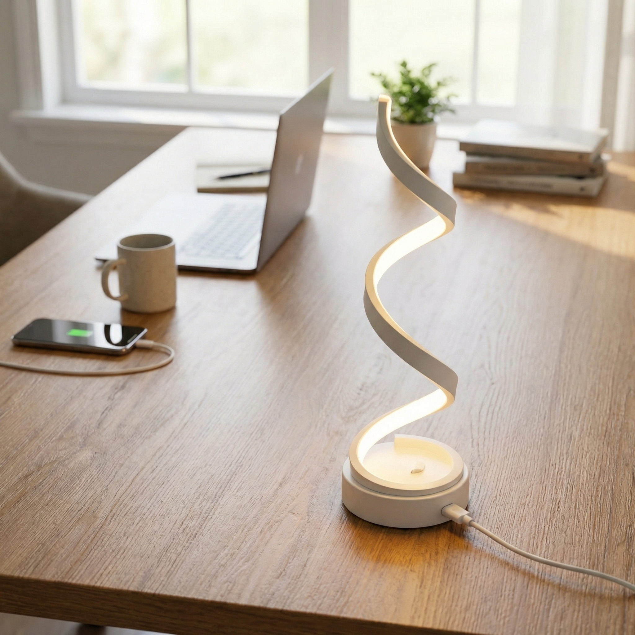 Snake-shaped night light table-mounted radio lamp