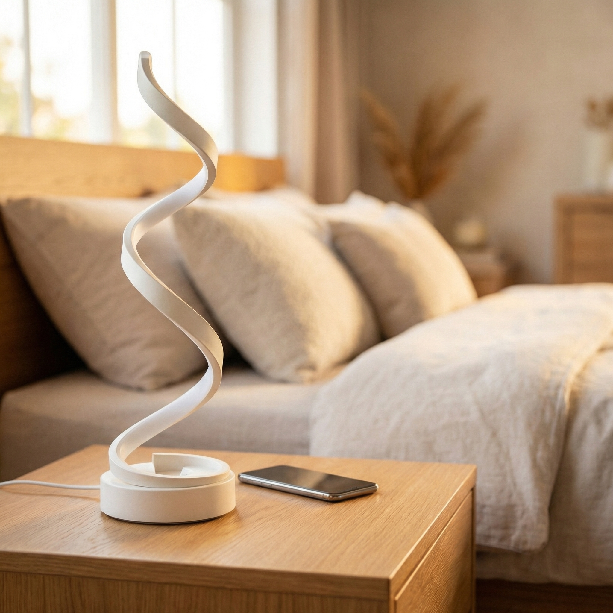Snake-shaped night light table-mounted radio lamp