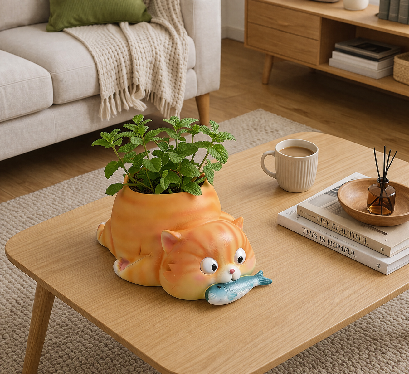 Adorable Cat Flower Pot – Unique Gift Idea for Women, Friends & Home Decor