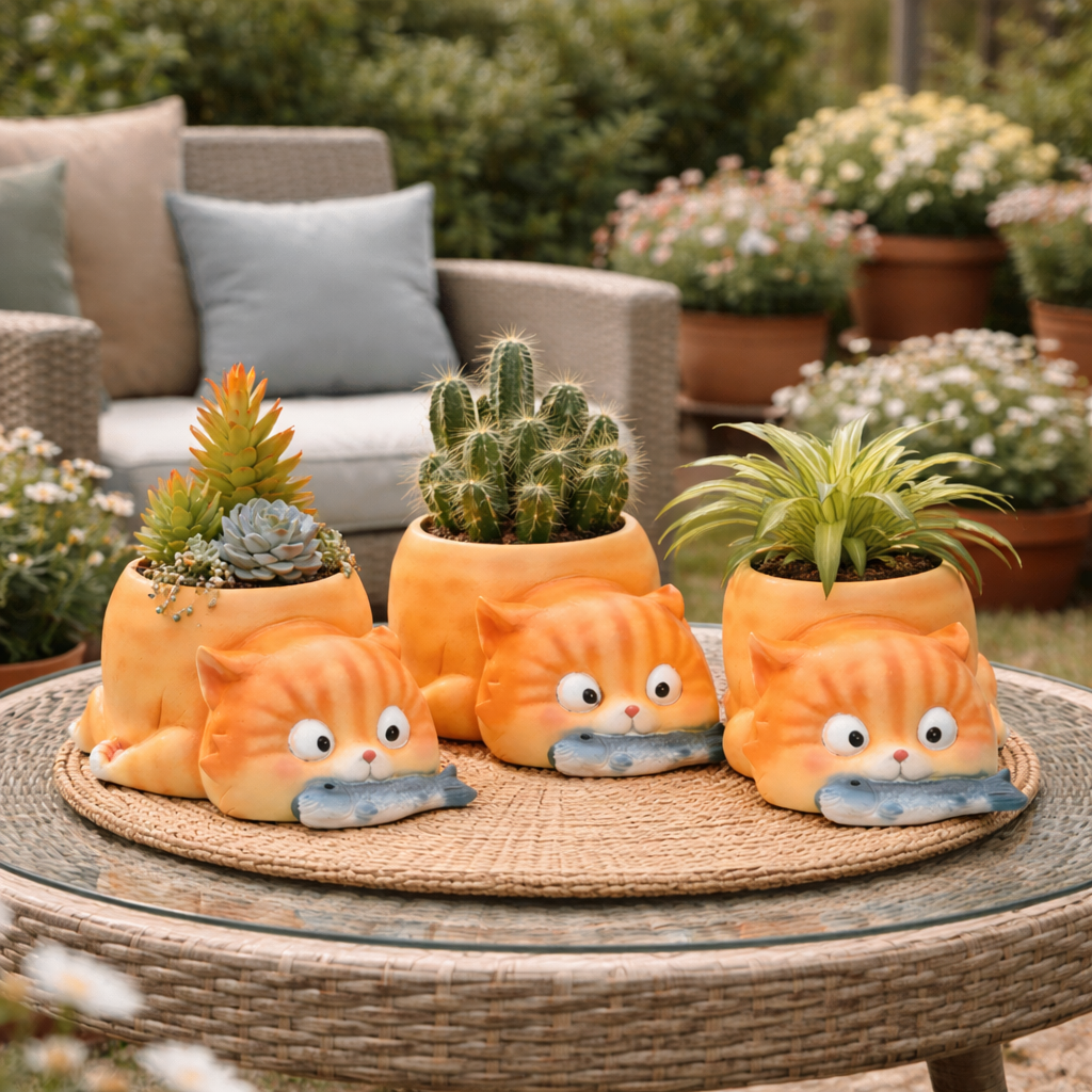 Adorable Cat Flower Pot – Unique Gift Idea for Women, Friends & Home Decor