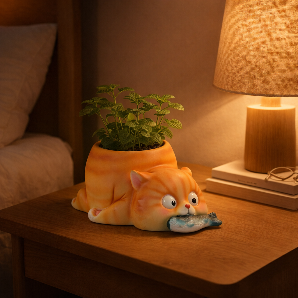 Adorable Cat Flower Pot – Unique Gift Idea for Women, Friends & Home Decor