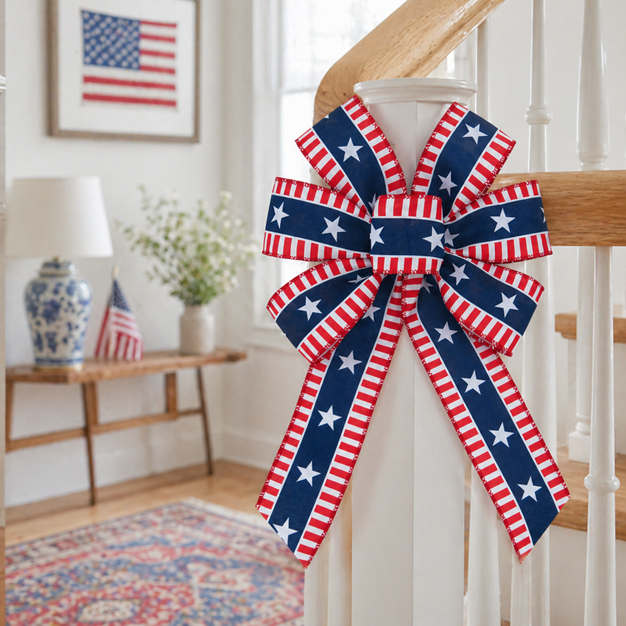 4th of July Patriotic Stars & Stripes Decorative Bow
