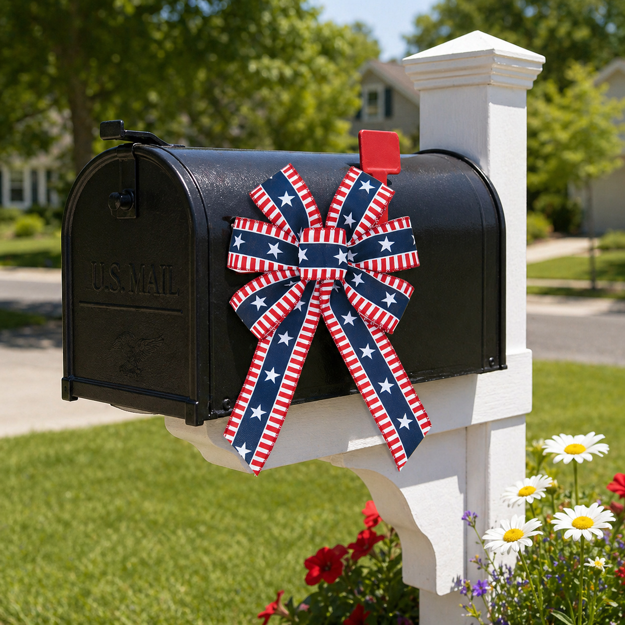 4th of July Patriotic Stars & Stripes Decorative Bow