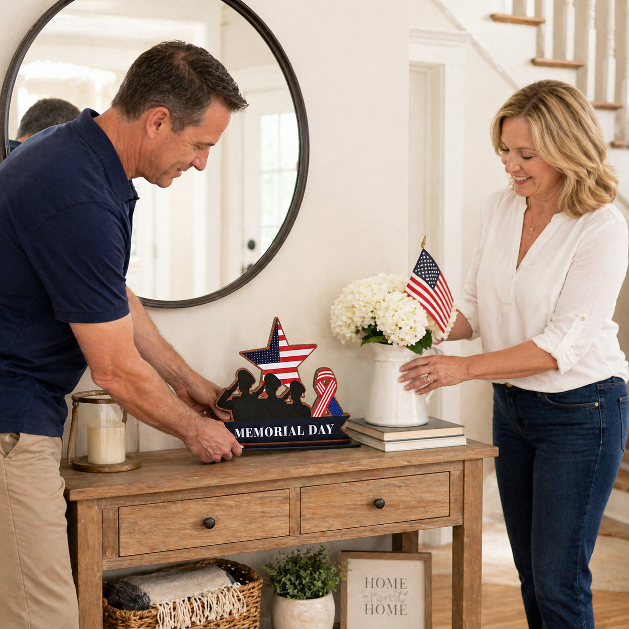 Memorial Day Patriotic MDF Tabletop Tribute Sign