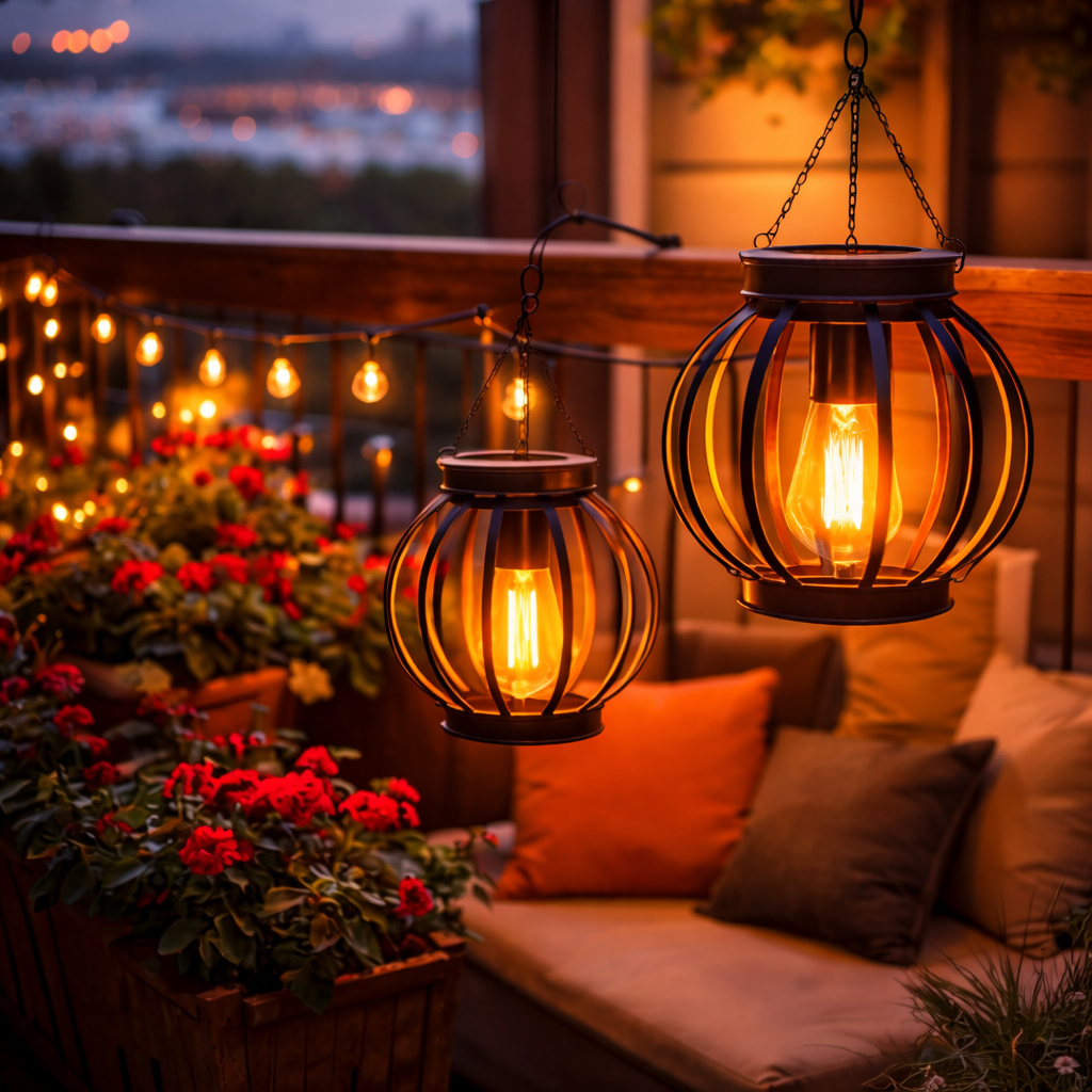 Solar Iron Lantern – Vintage Outdoor Hanging Light for Garden & Patio