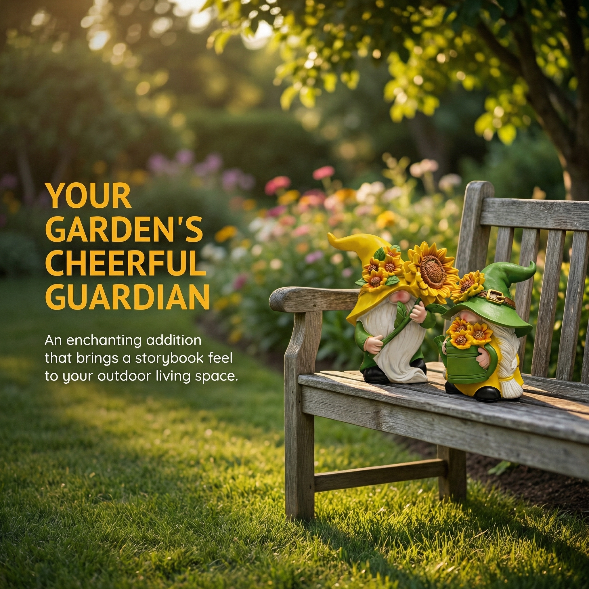 Sunflower Garden Gnomes Set of 2