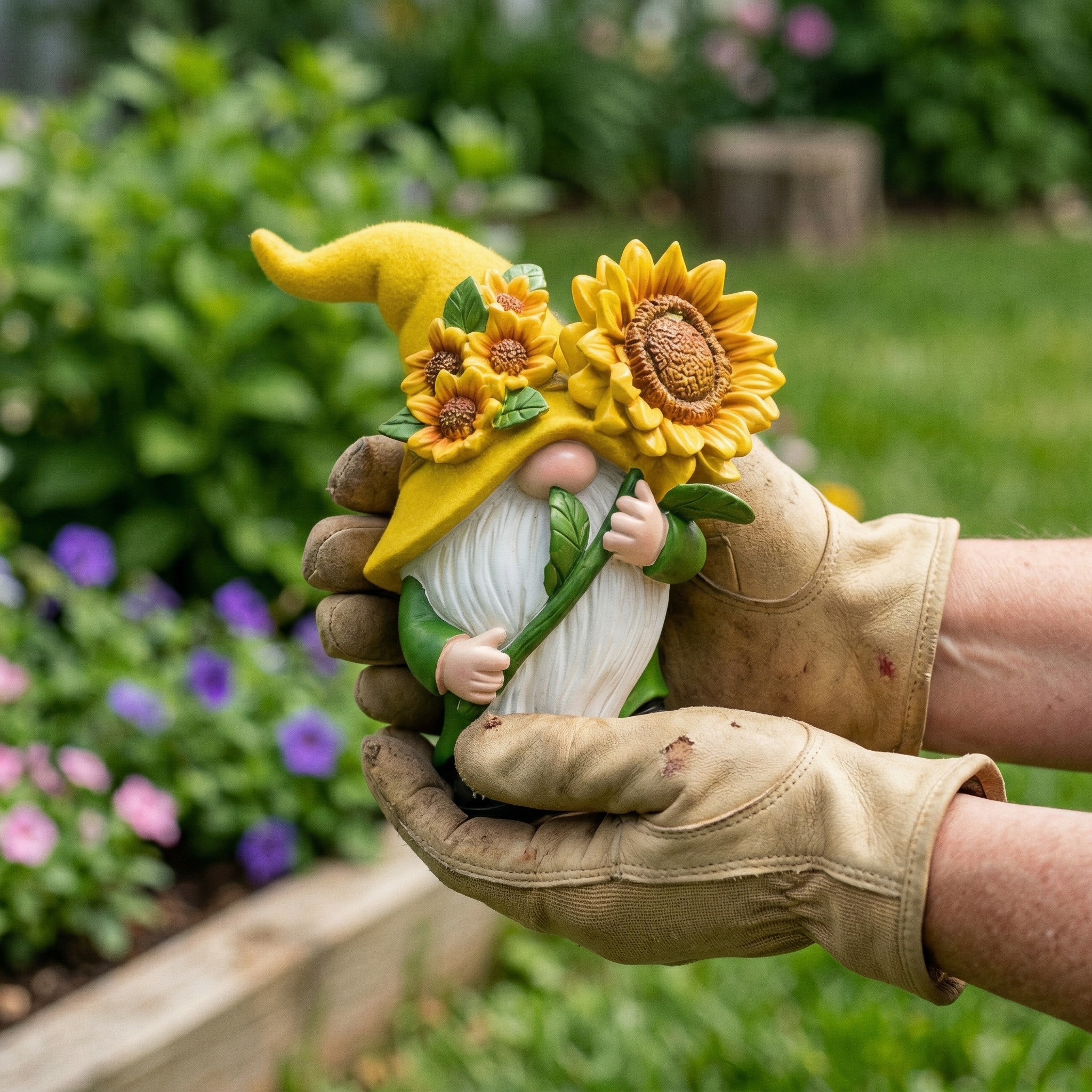 Sunflower Garden Gnomes Set of 2
