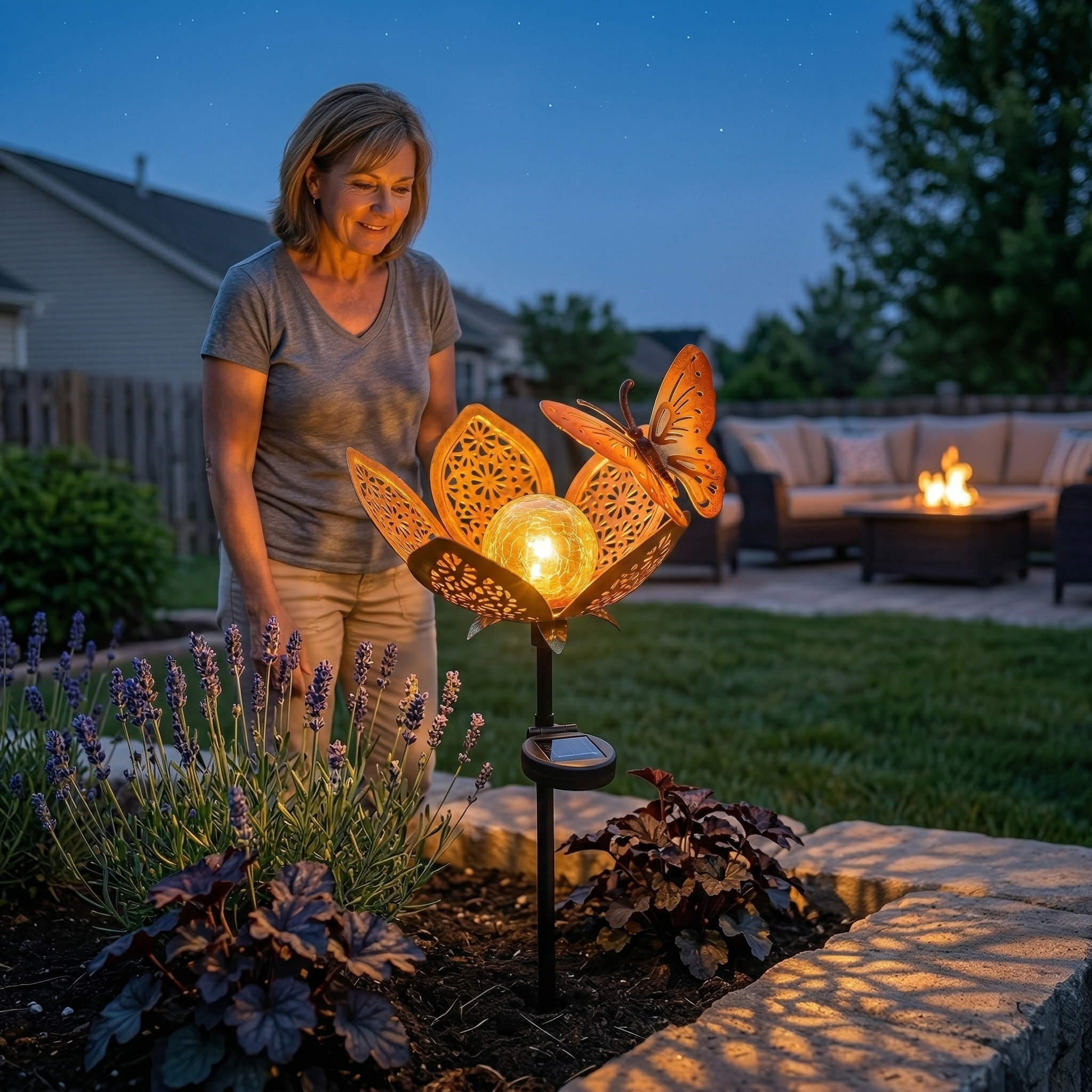 Solar Butterfly Garden Stake Light – Waterproof Decorative Outdoor Flower Lamp