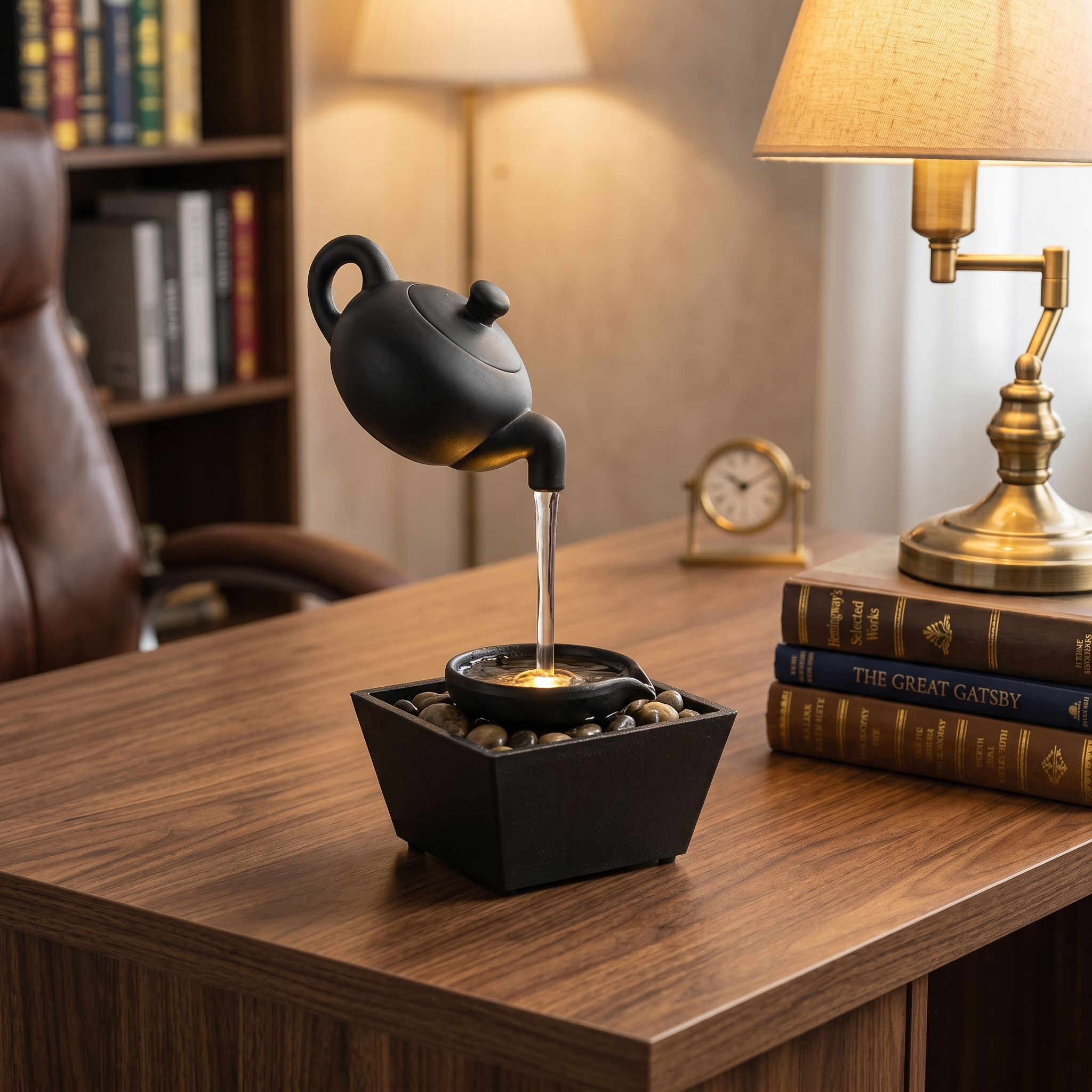 Floating Teapot Resin Tabletop Water Fountain