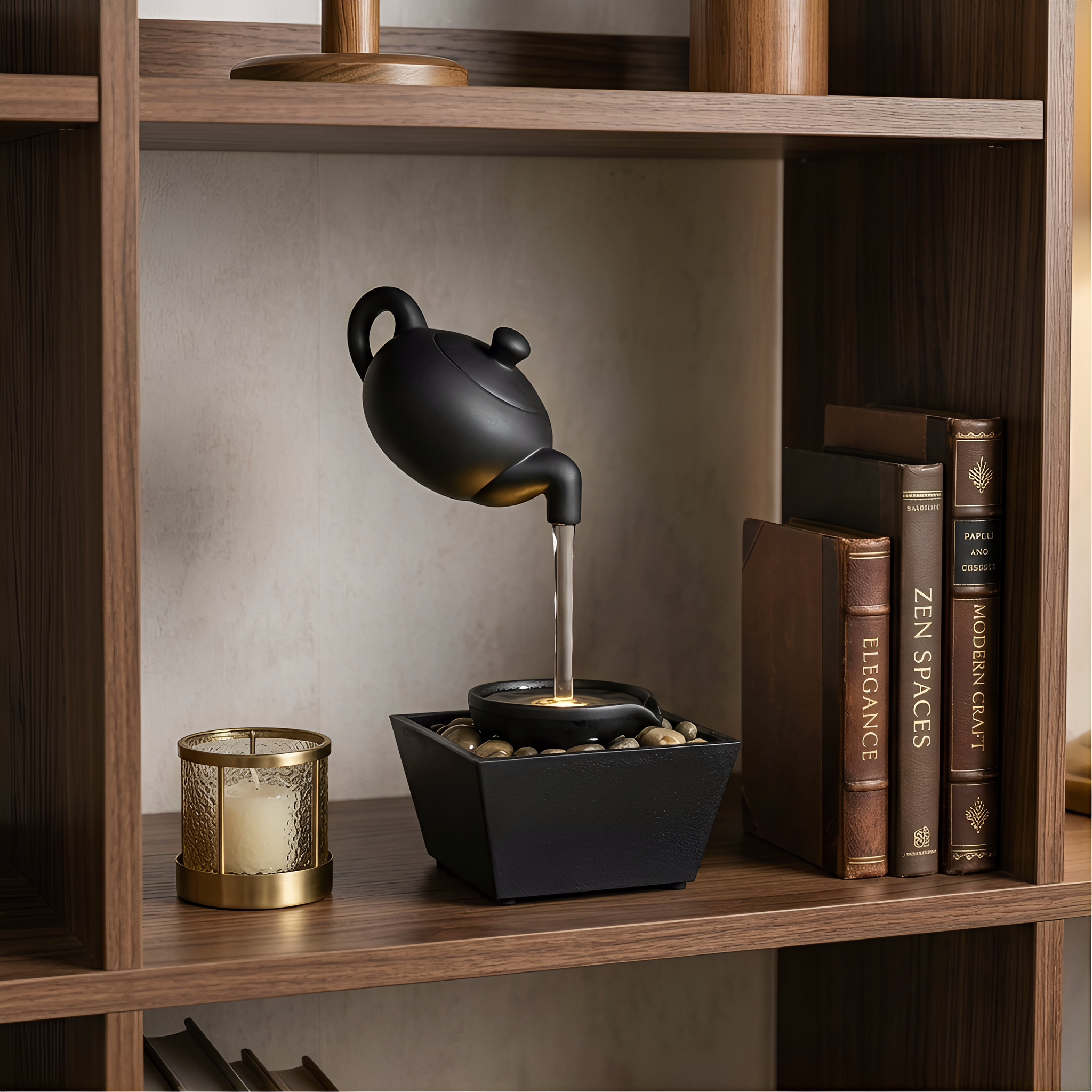 Floating Teapot Resin Tabletop Water Fountain