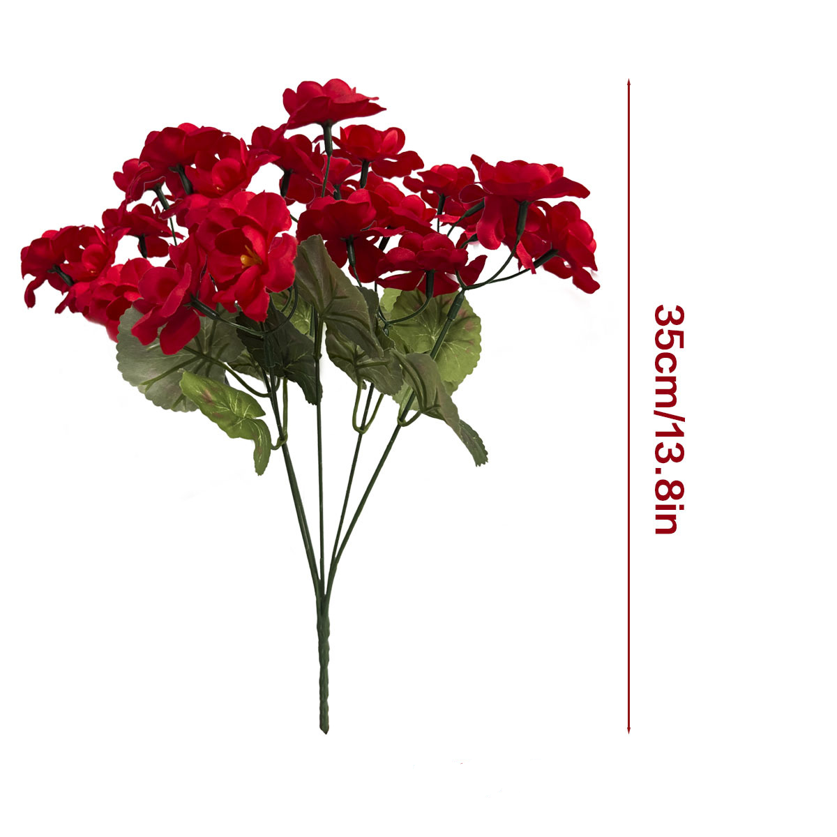 Classic Heritage Red Begonias: Premium Faux Silk Flowers for Elegant Window Boxes & Patio Urns
