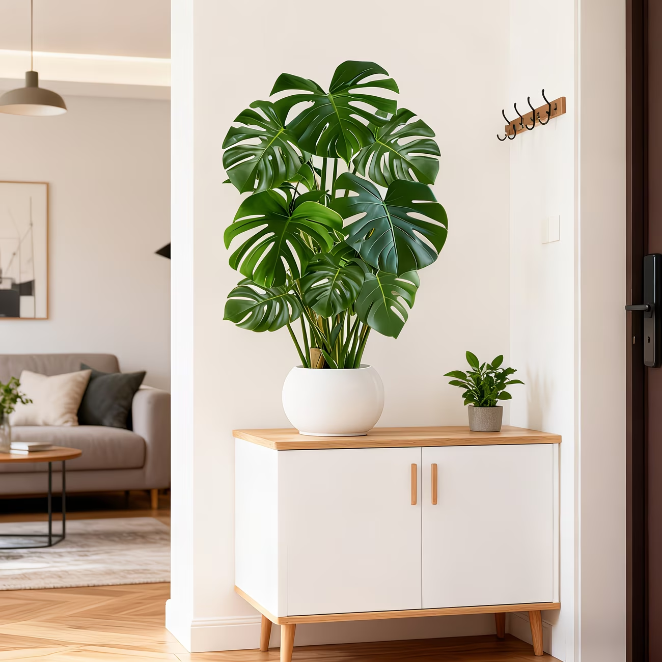 Lifelike Faux Monstera Plant for Home Décor
