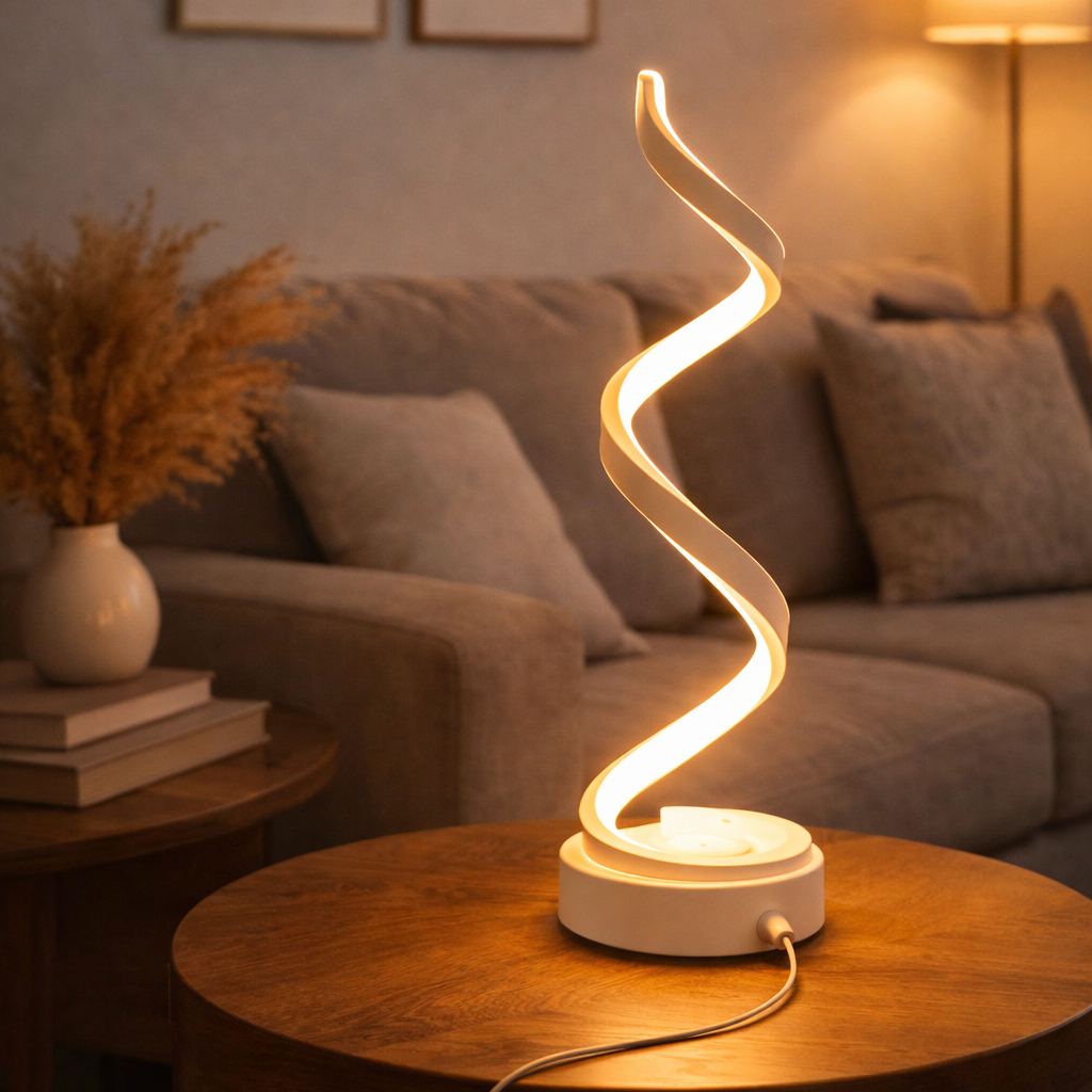 Snake-shaped night light table-mounted radio lamp