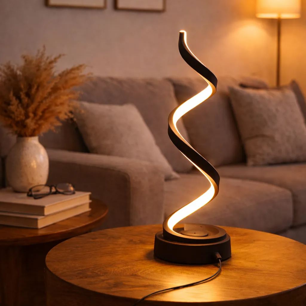 Snake-shaped night light table-mounted radio lamp