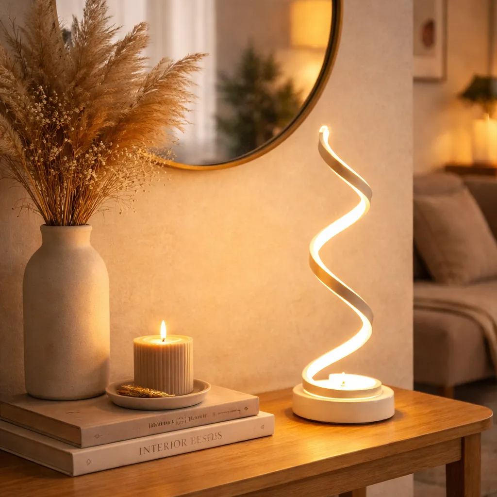 Snake-shaped night light table-mounted radio lamp