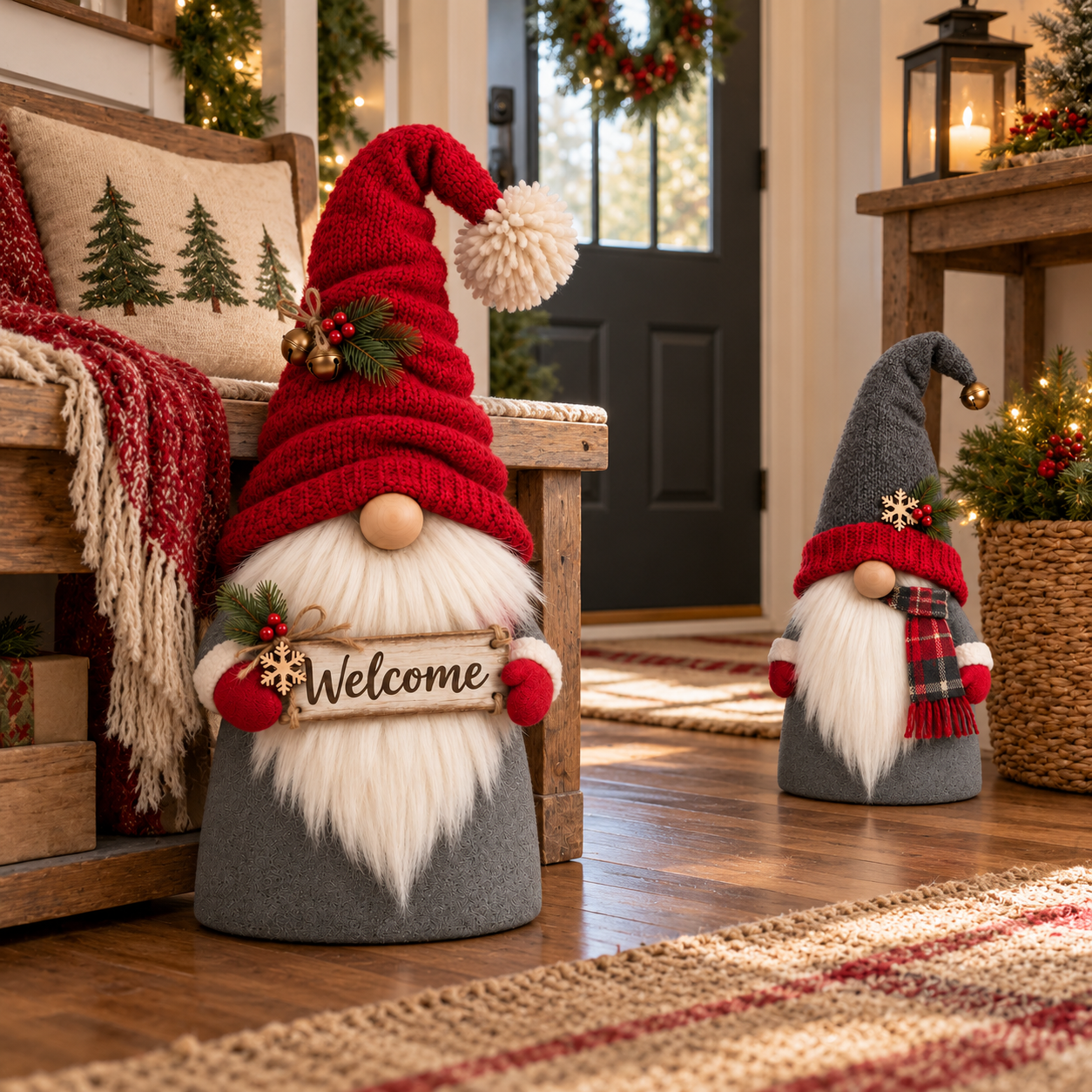 Christmas Porch Gnome Decorations