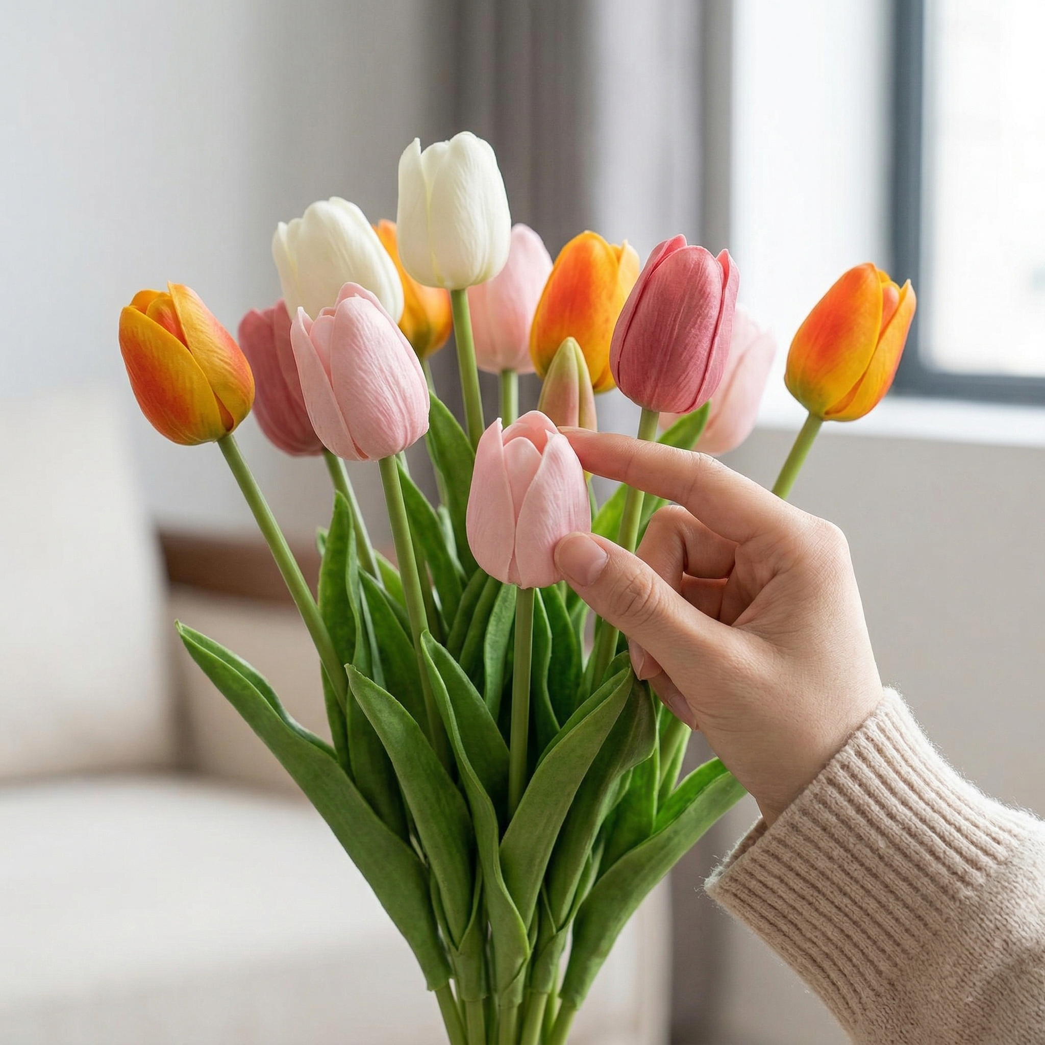 Real Touch Artificial Tulip Bouquet