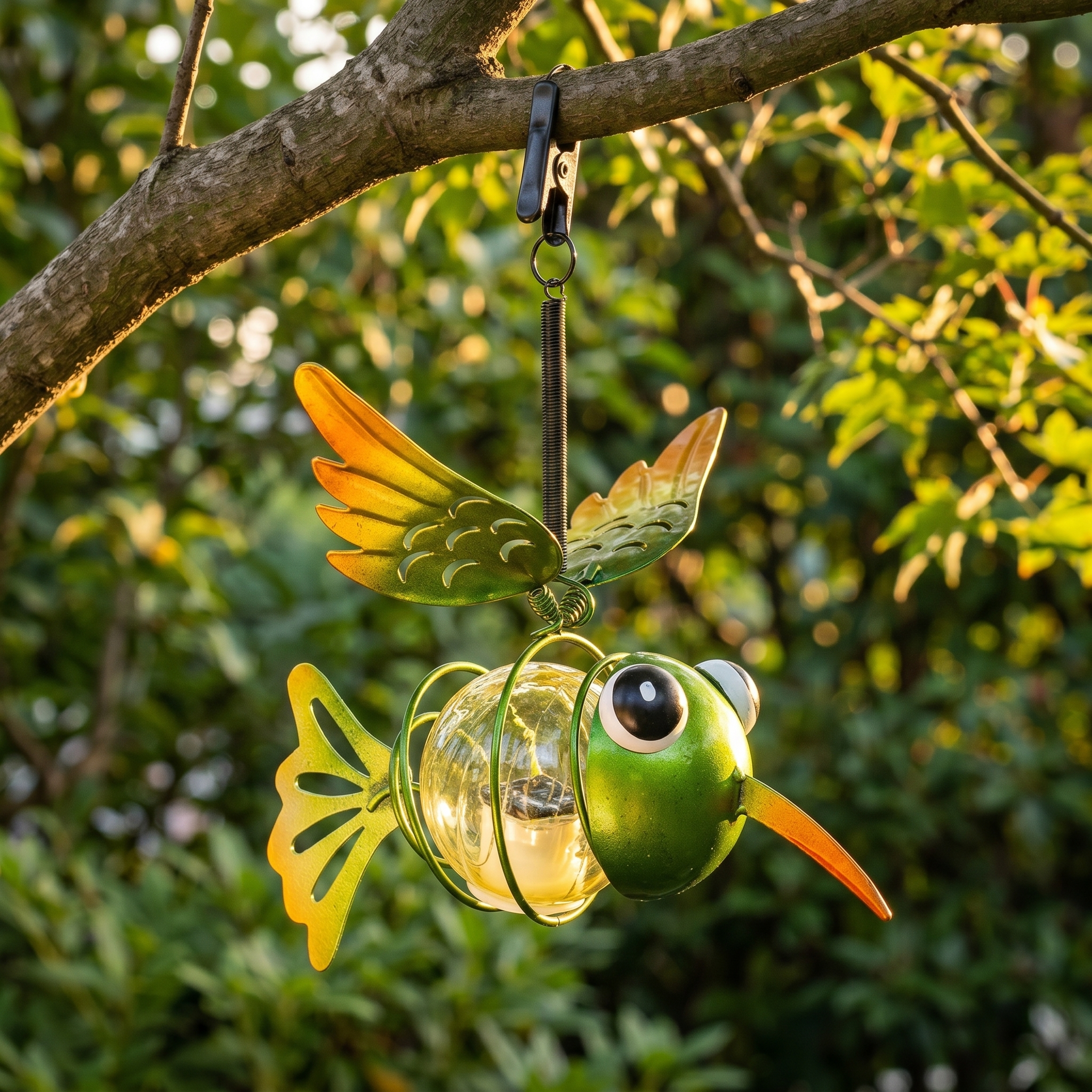 Solar Hummingbird Hanging Light – Waterproof LED Metal Garden Lantern for Porch, Patio & Backyard