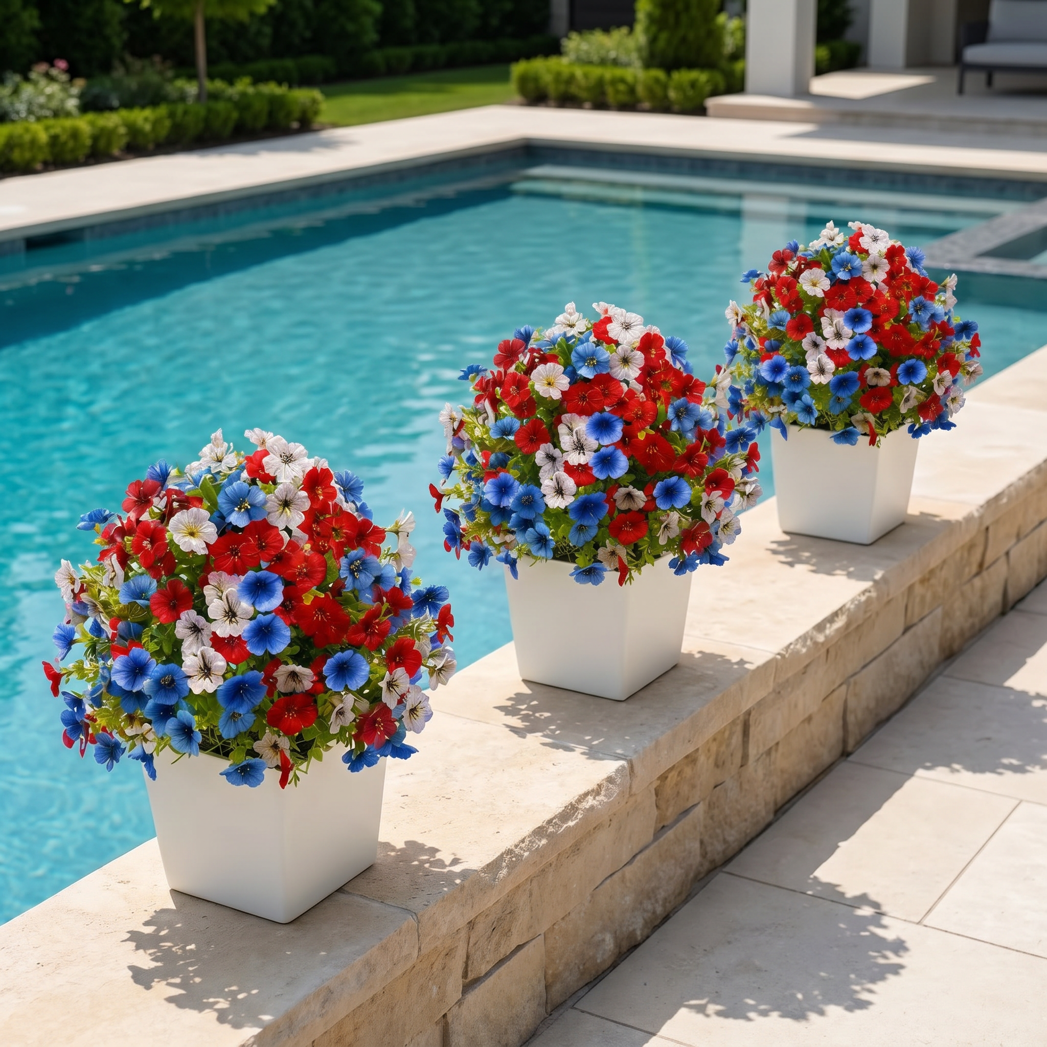 Patriotic Artificial Flower Arrangement
