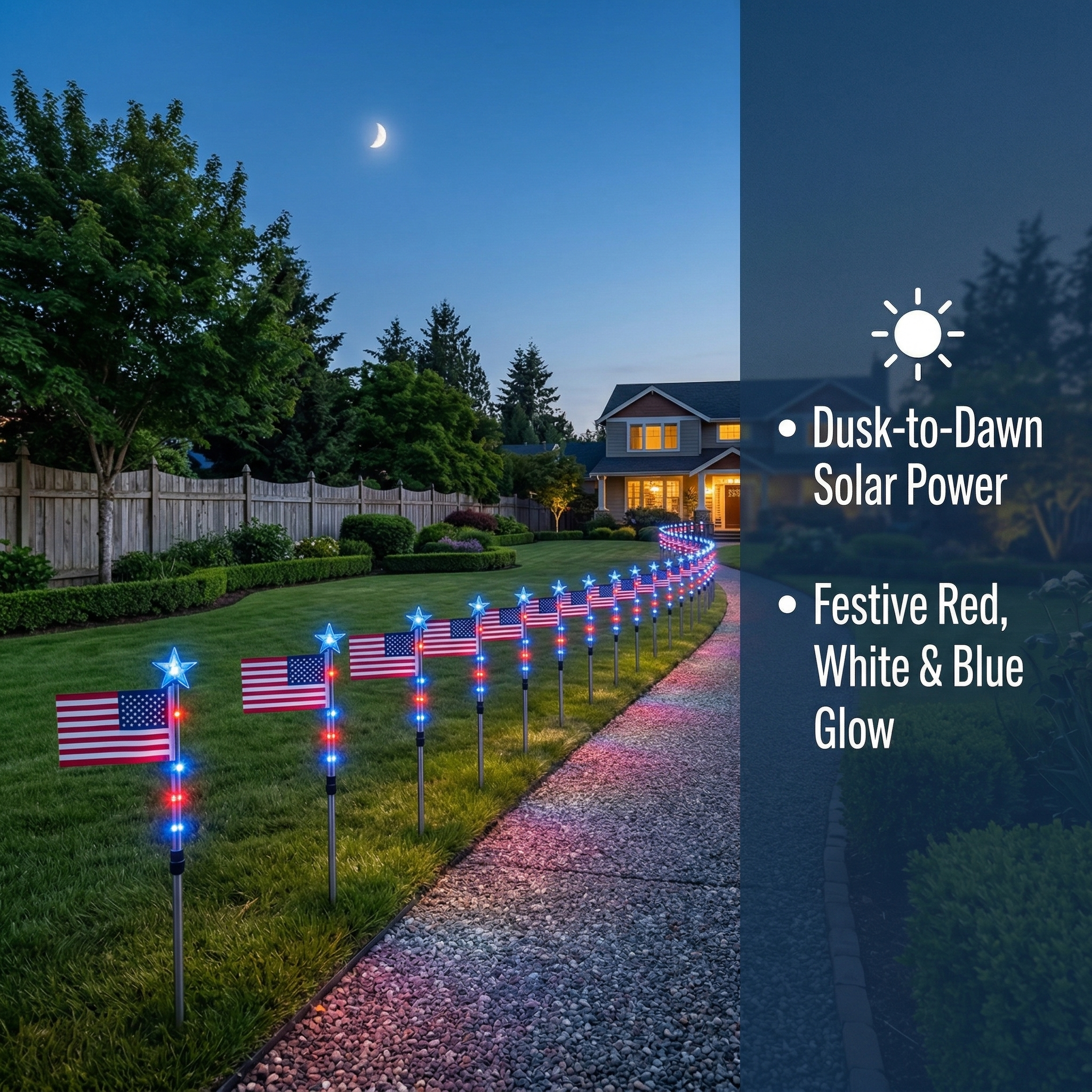 Light Up Your Yard with Patriotic Pride