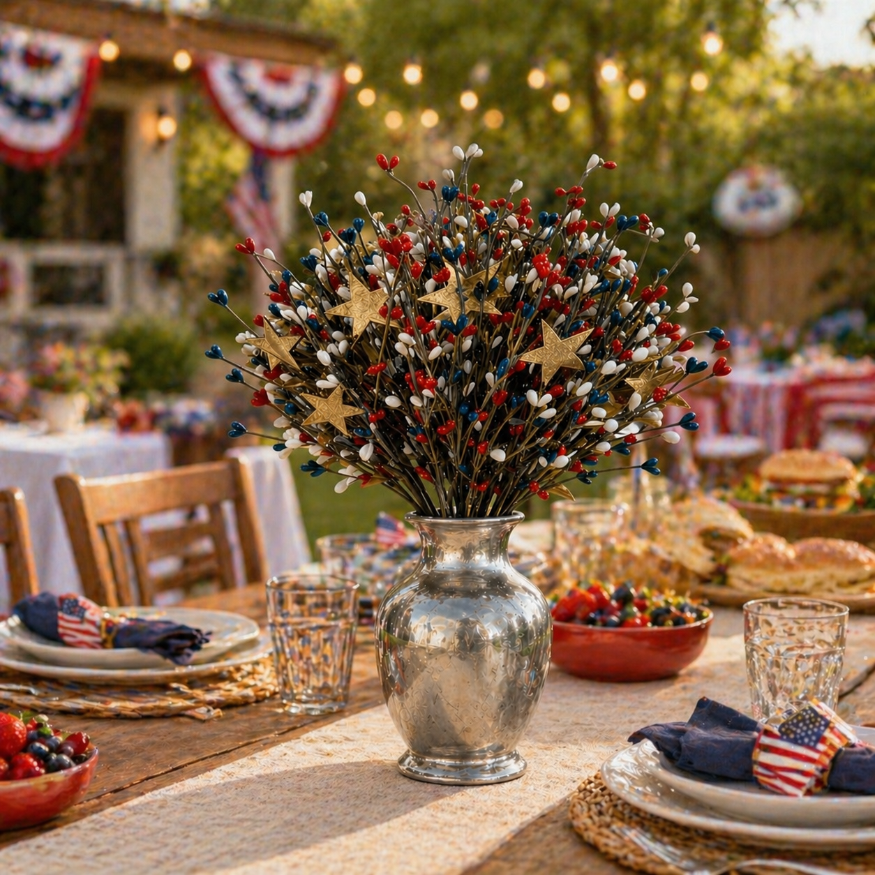 Patriotic Berry Star Floral Arrangement