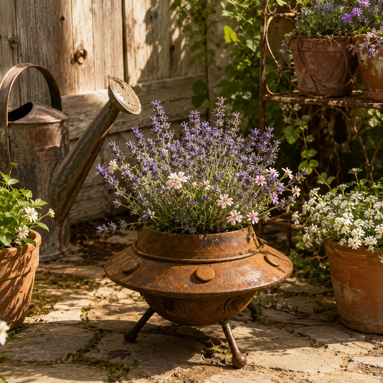 Vintage Rustic Succulent Planter Pot