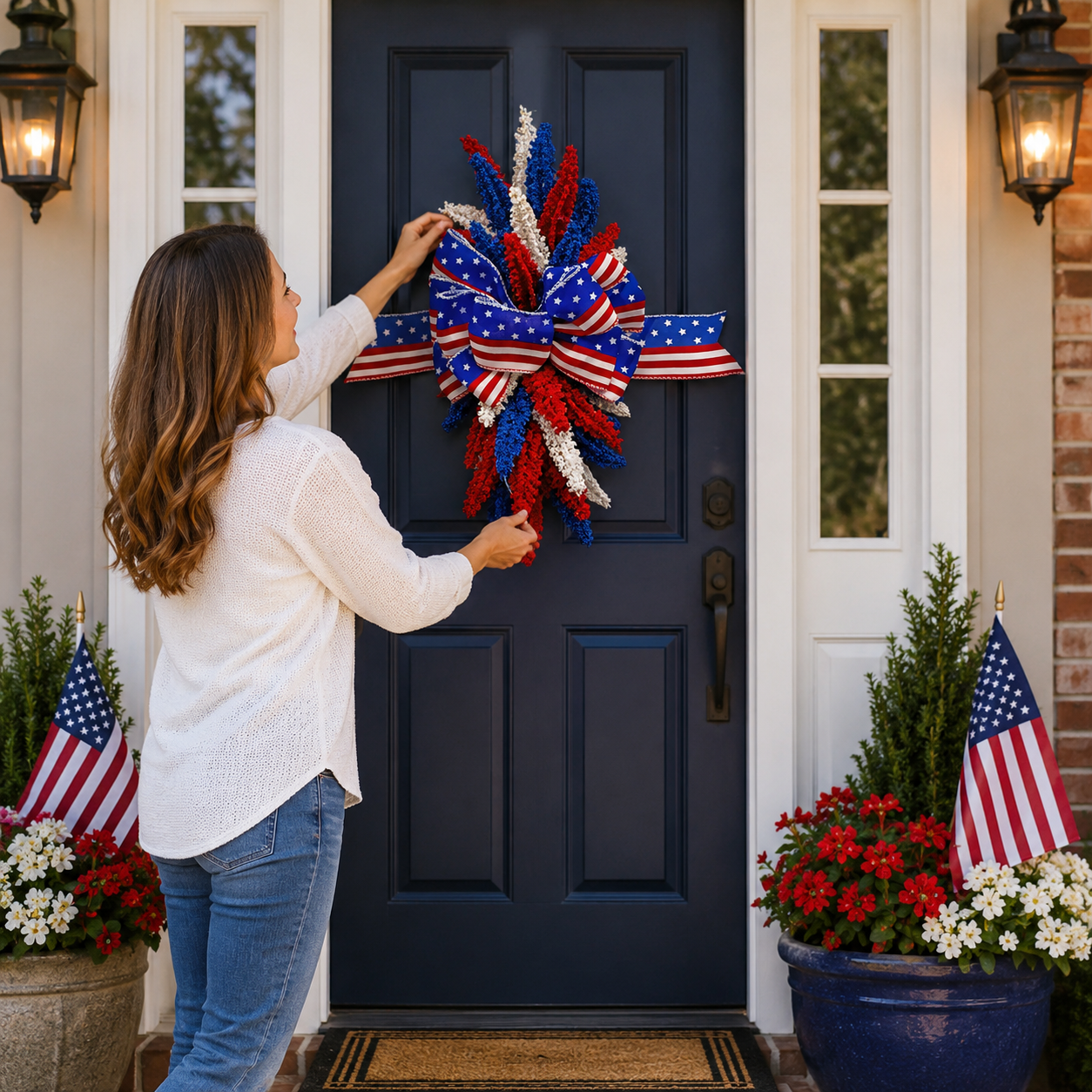 Patriotic Bow Hanging Decoration