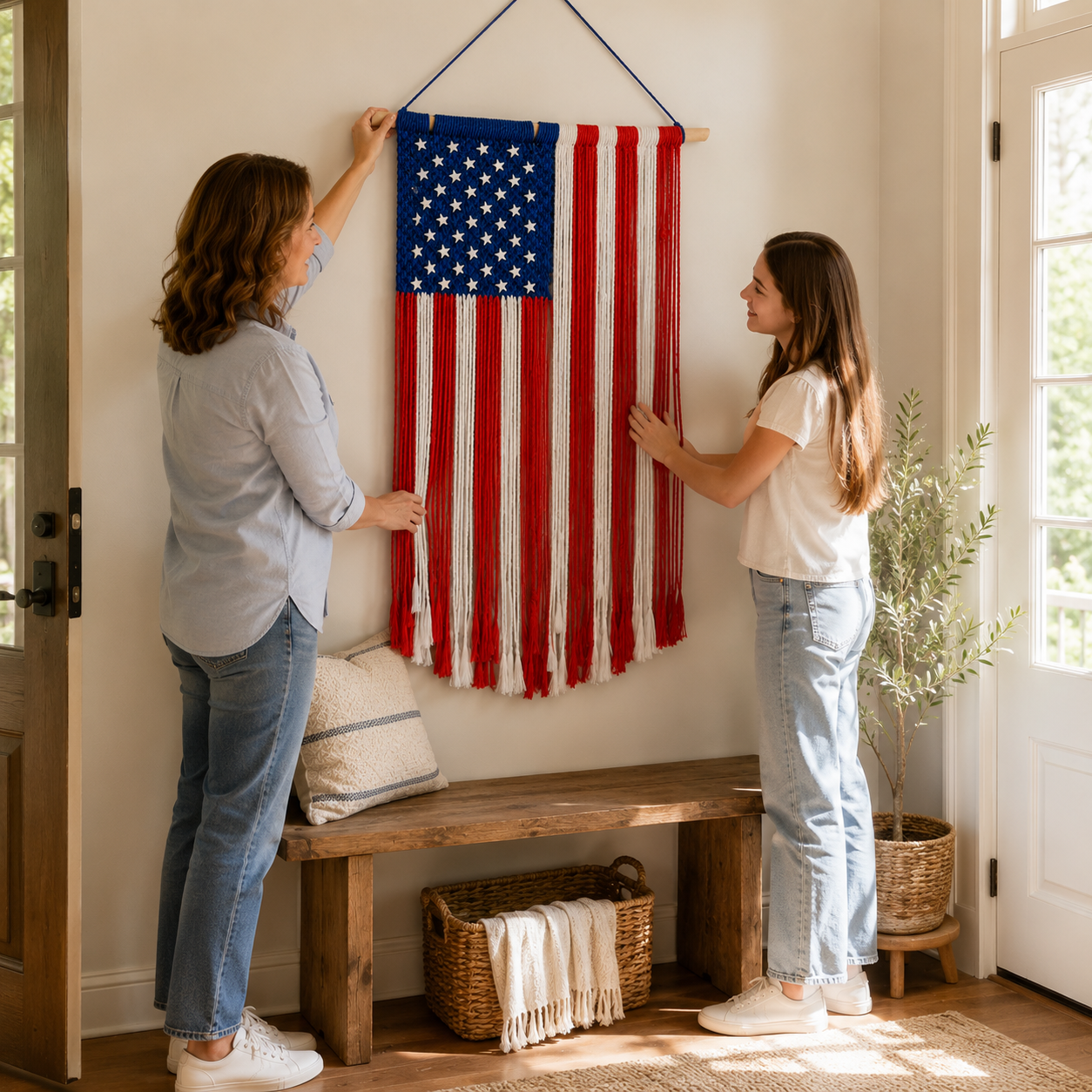 Patriotic American Flag Wall Hanging Decor