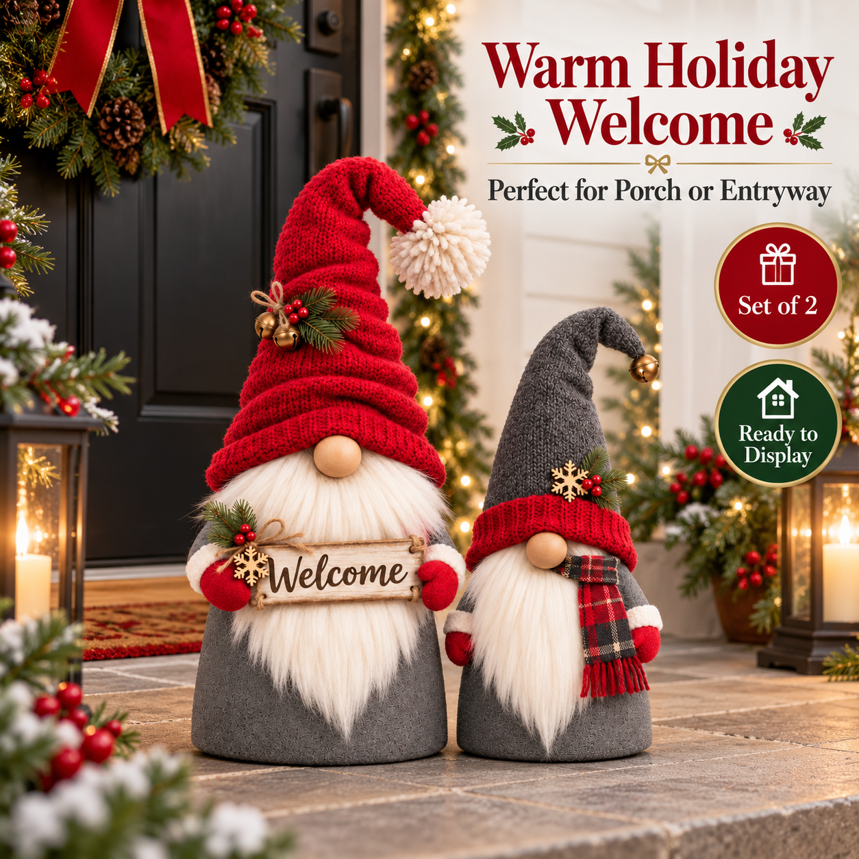 Christmas Porch Gnome Decorations