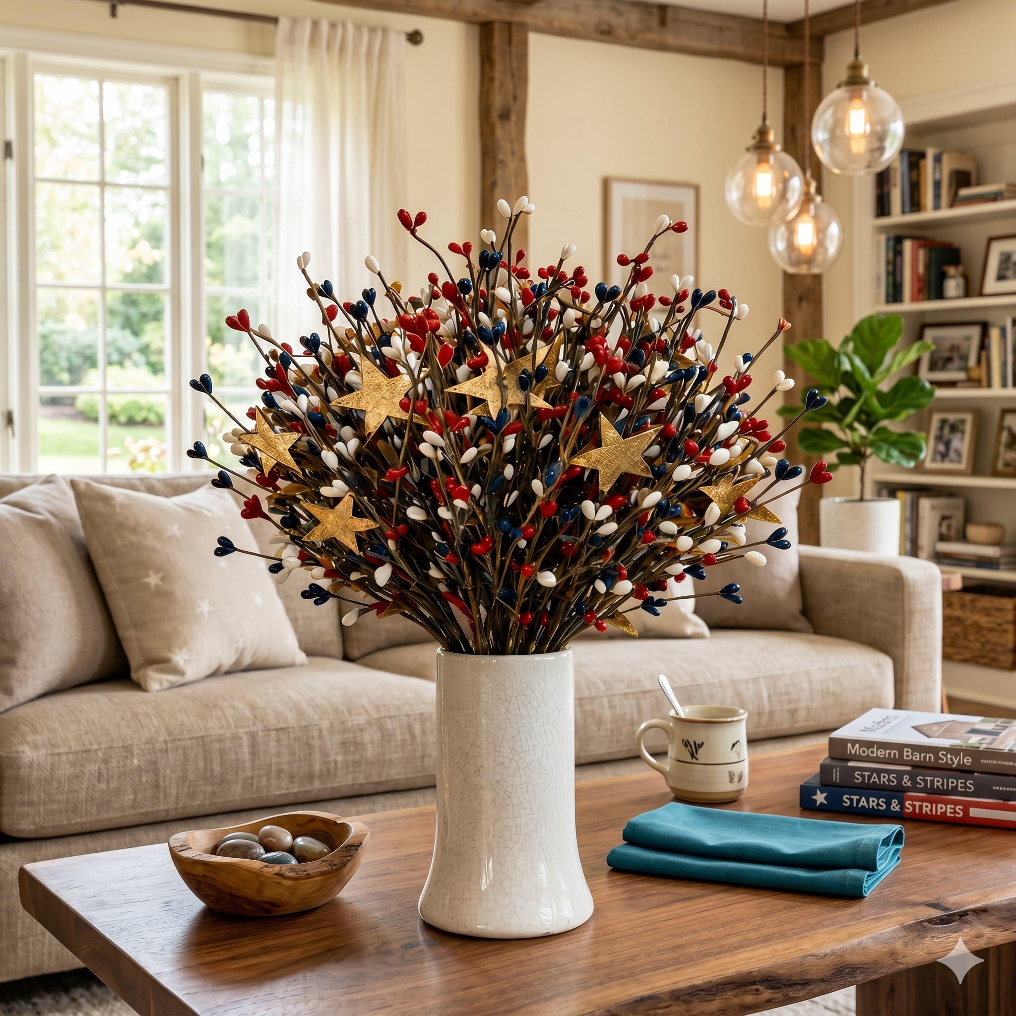 Patriotic Berry Star Floral Arrangement