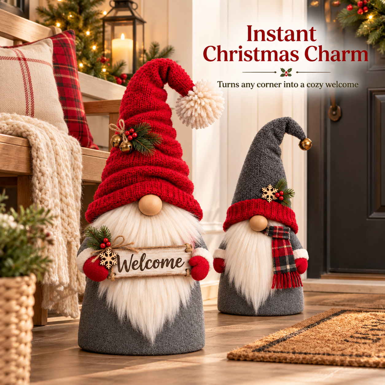 Christmas Porch Gnome Decorations
