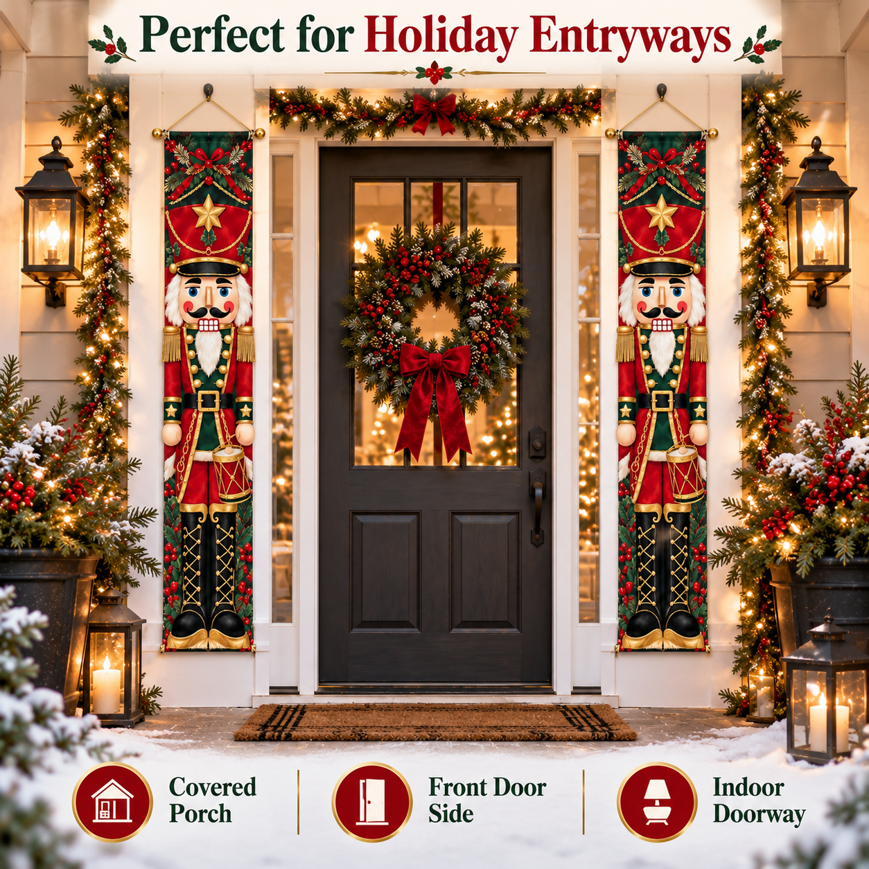 Nutcracker porch banner dimensions