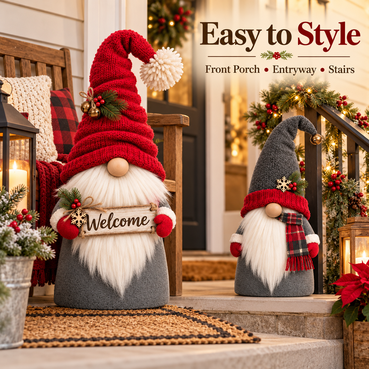 Christmas Porch Gnome Decorations
