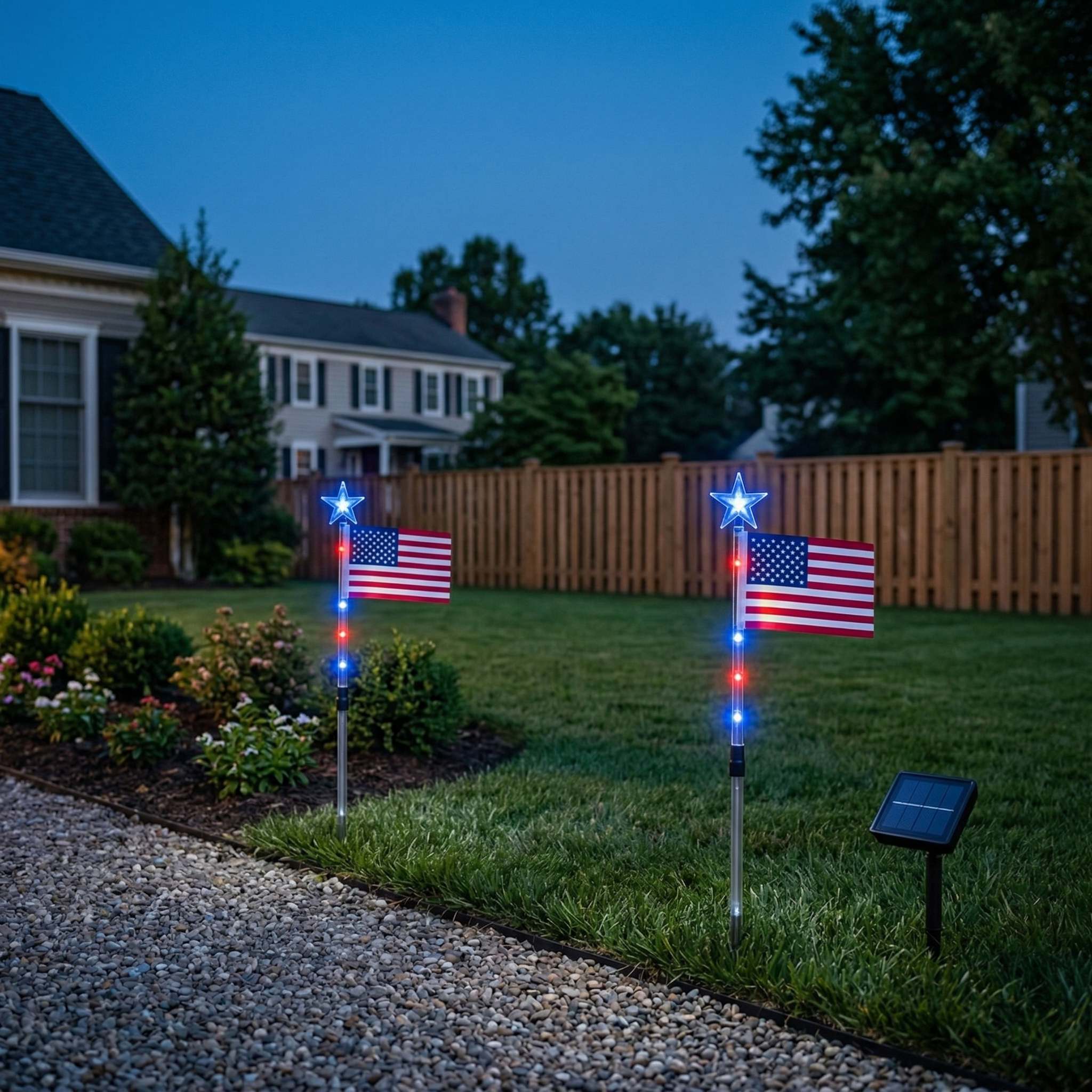 Light Up Your Yard with Patriotic Pride
